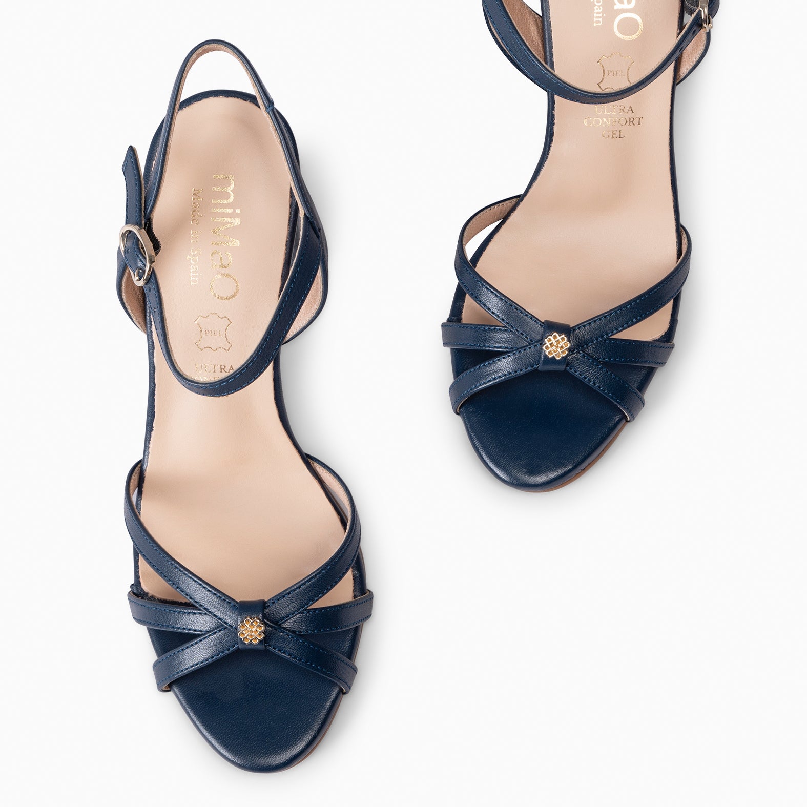 SONIA - SANDALIAS ELEGANTES DE TACÓN ALTO MARINO