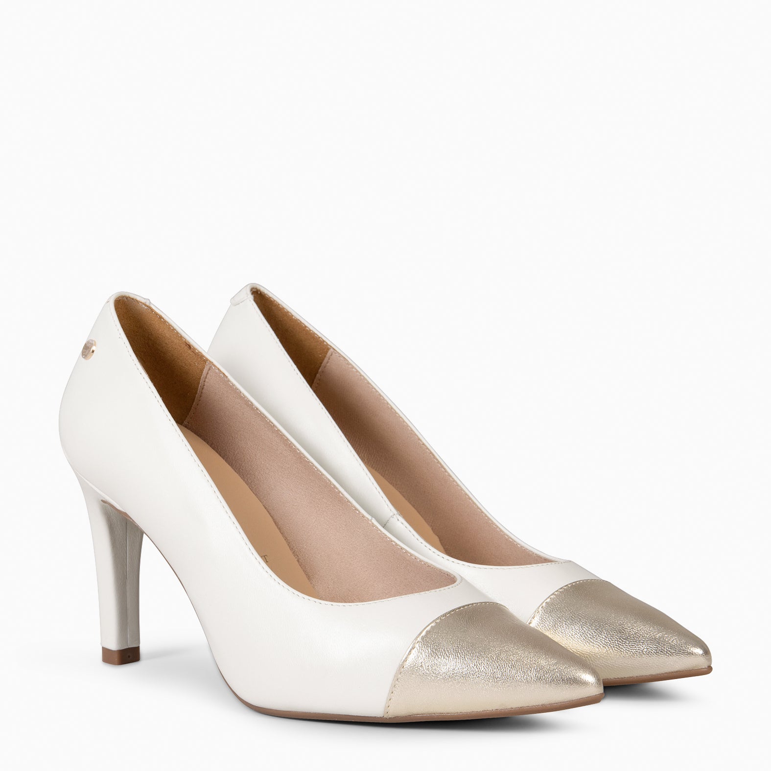 LILLY - Zapato de tacón alto y puntera MARFIL
