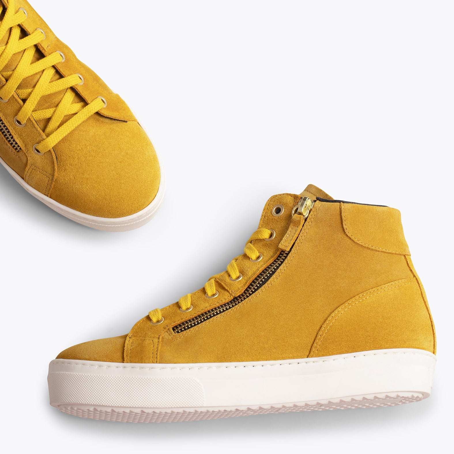 STAR - Zapatillas con plataforma de mujer MOSTAZA