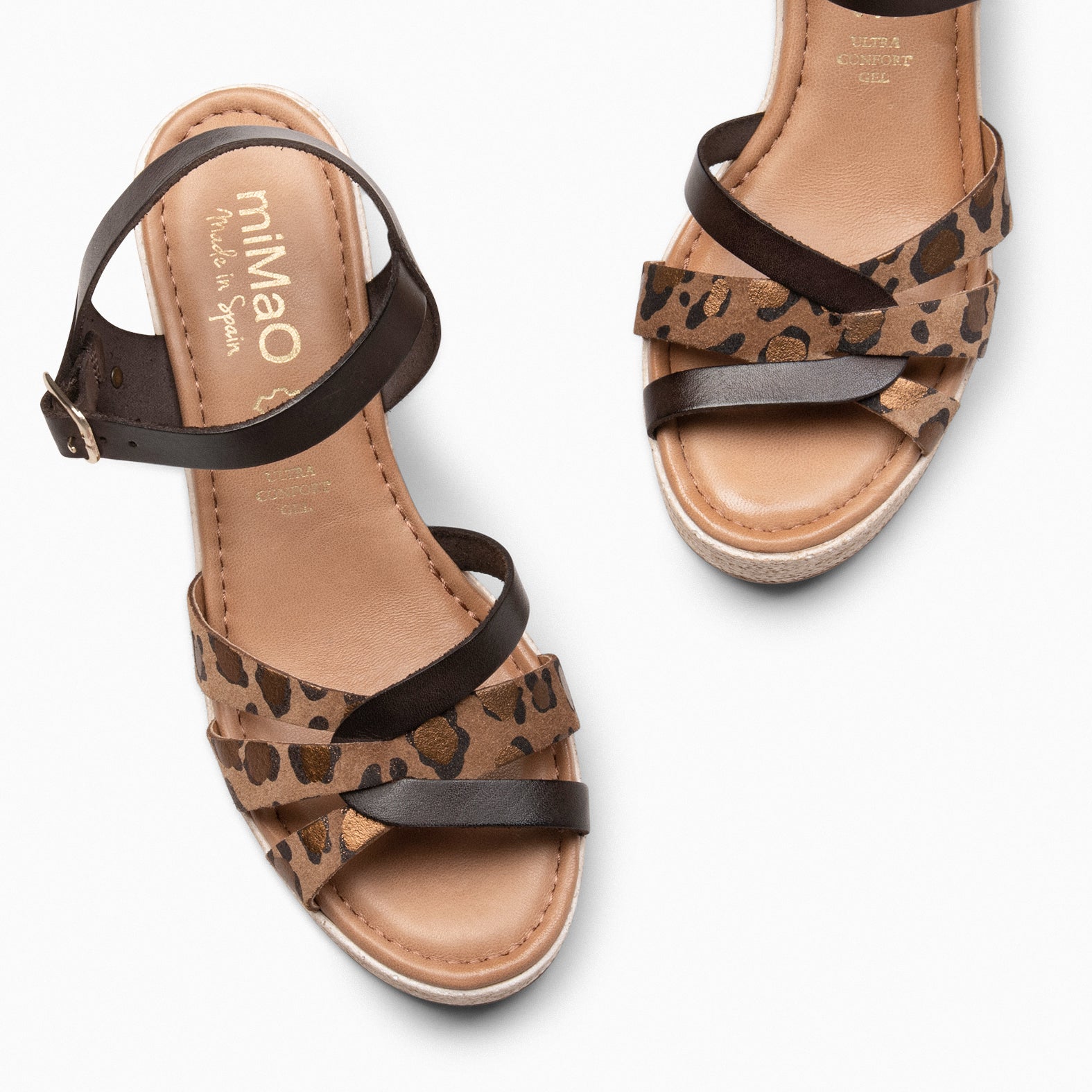 LARISA - Sandalia de plataforma LEOPARDO