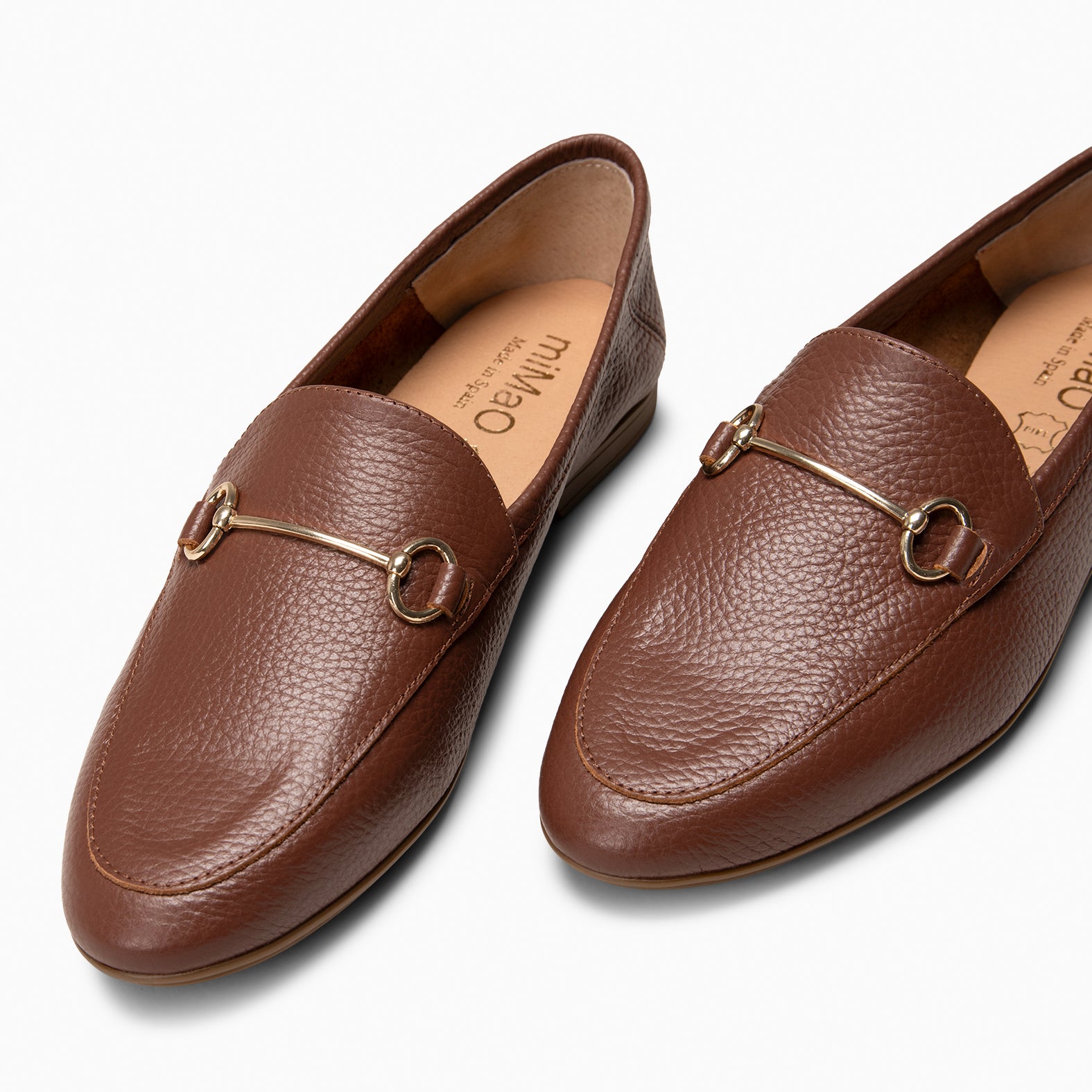 STYLE – Mocasines planos con adorno metalizado MARRÓN