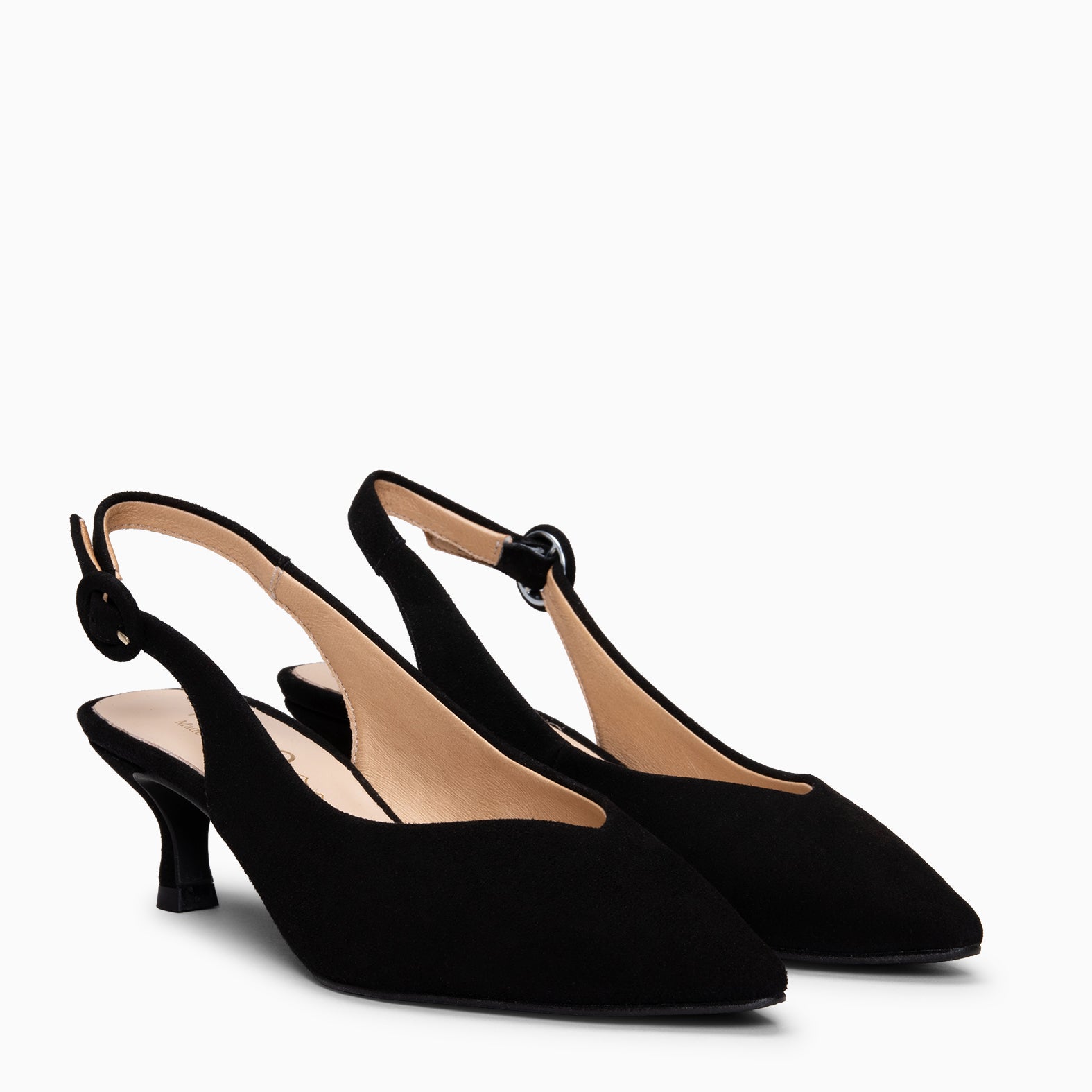 CARMEN – Zapatos de Tacón acampanado NEGRO