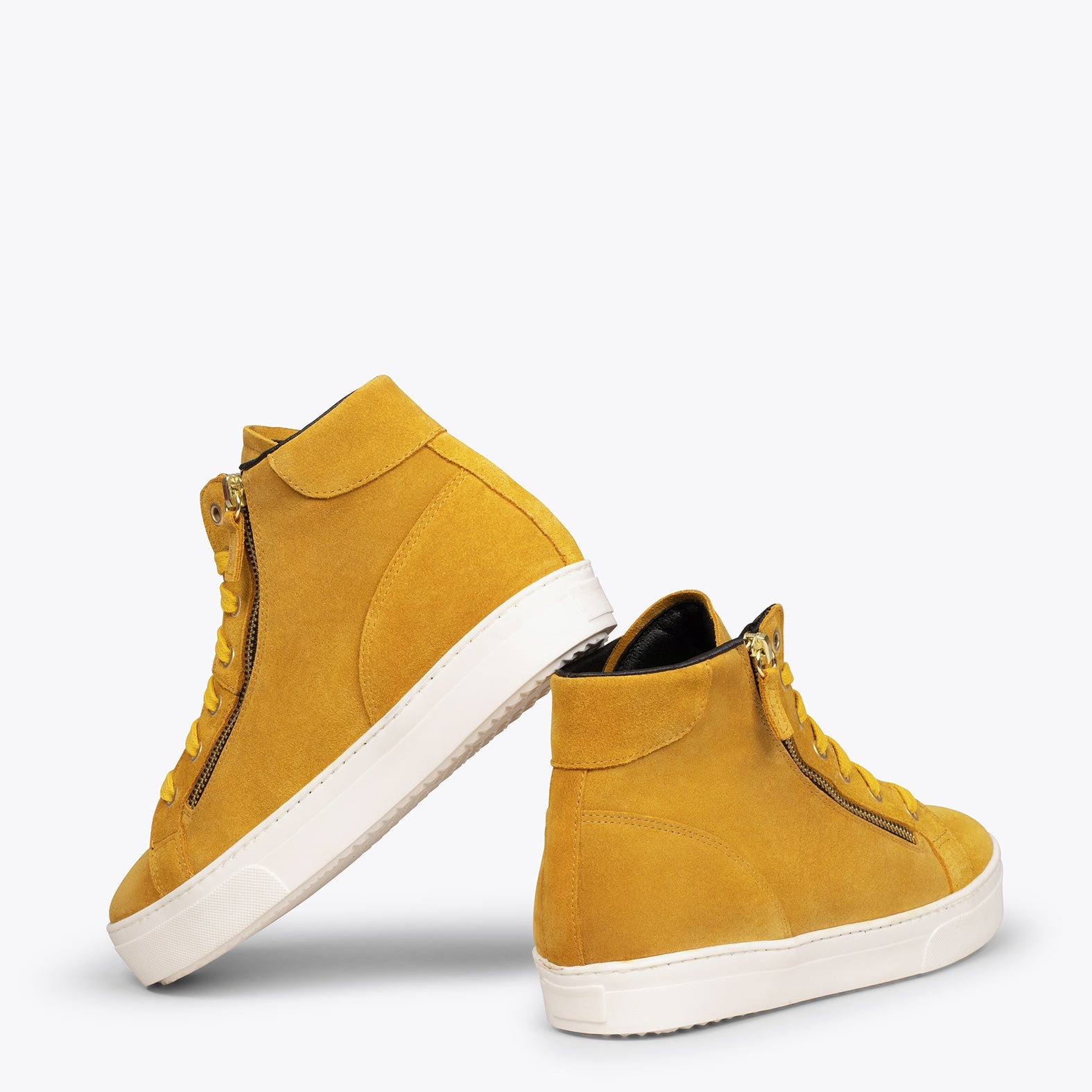 STAR - Zapatillas con plataforma de mujer MOSTAZA