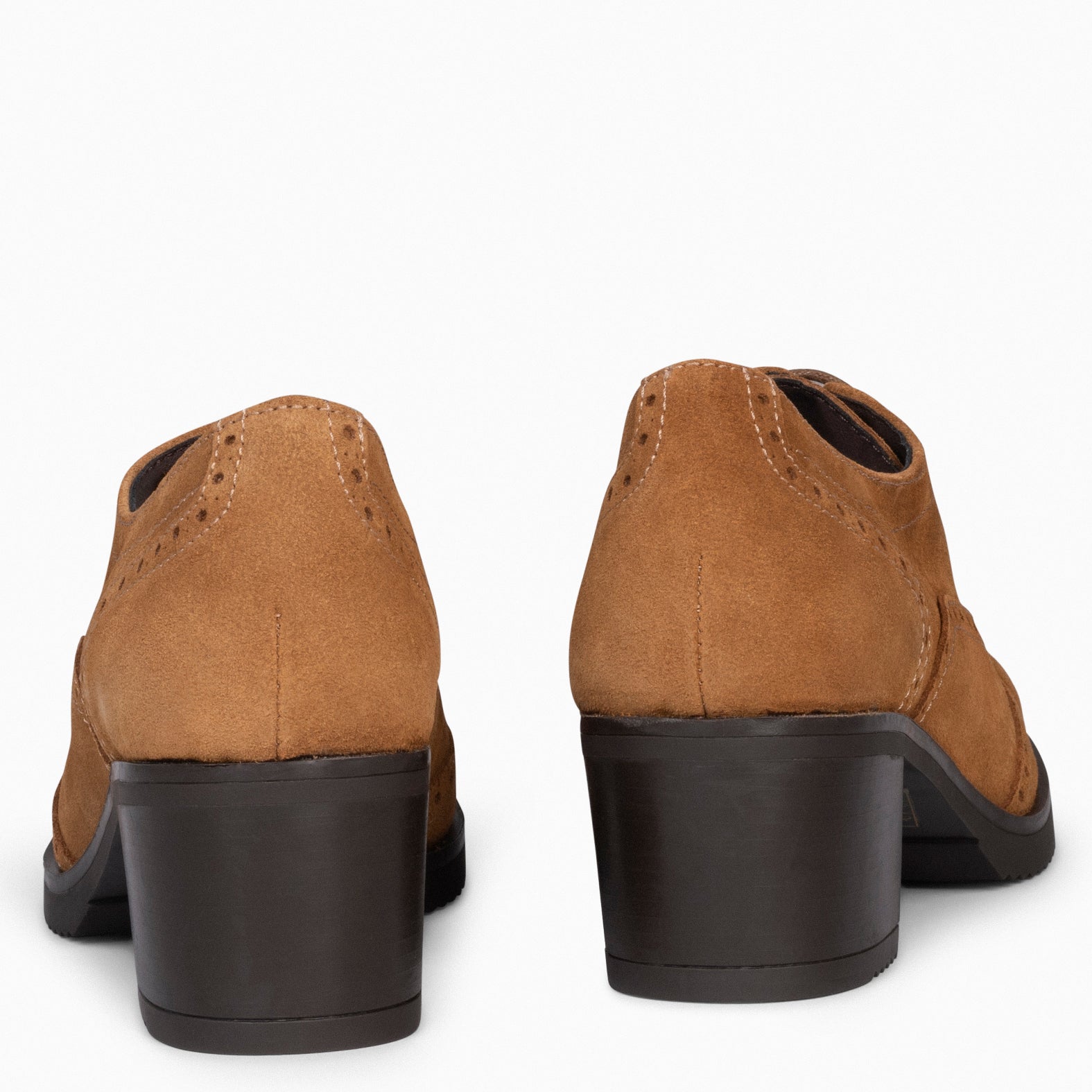 OXFORD – Blucher de mujer con tacón CAMEL