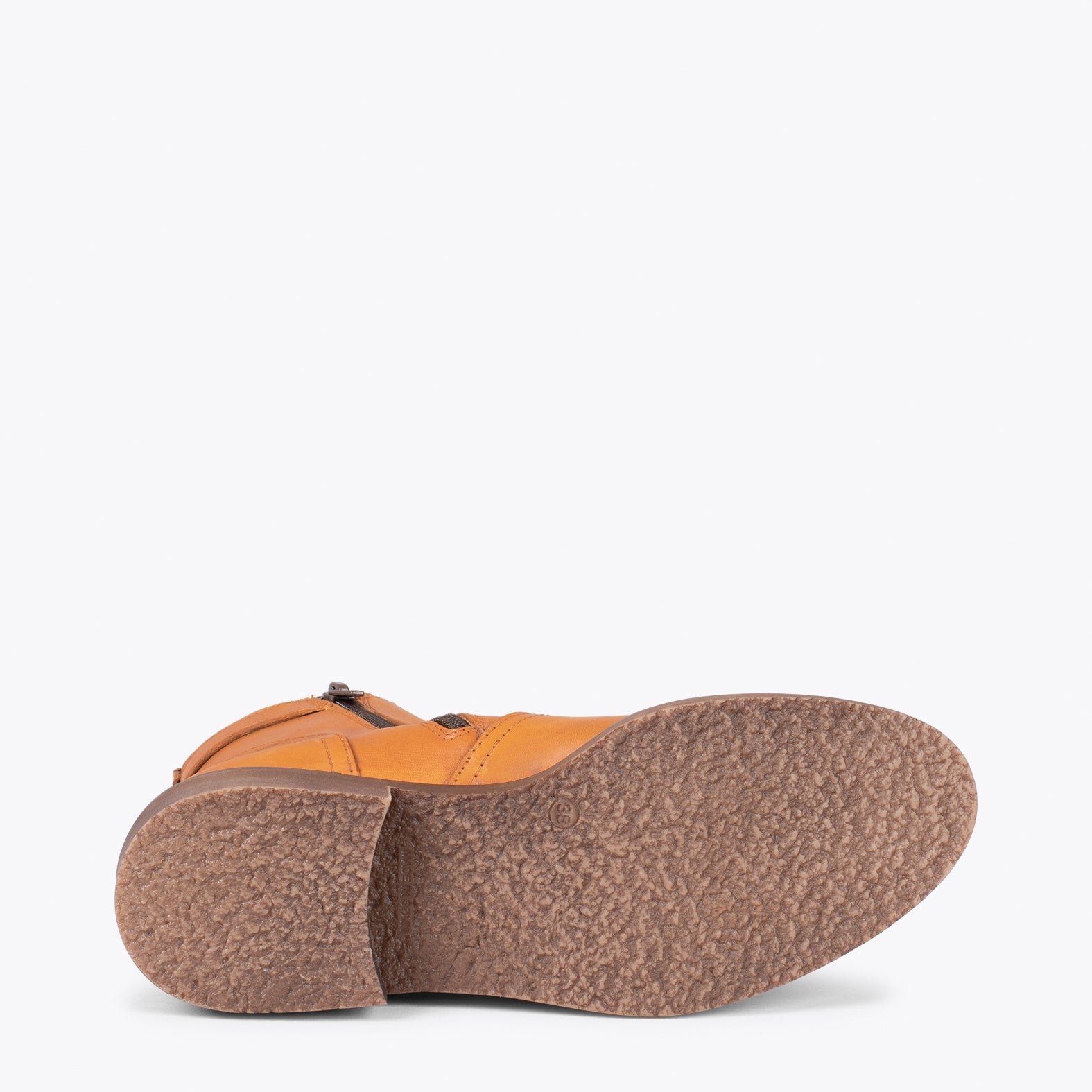 BIKER – Botines bajos con hebilla MARRÓN
