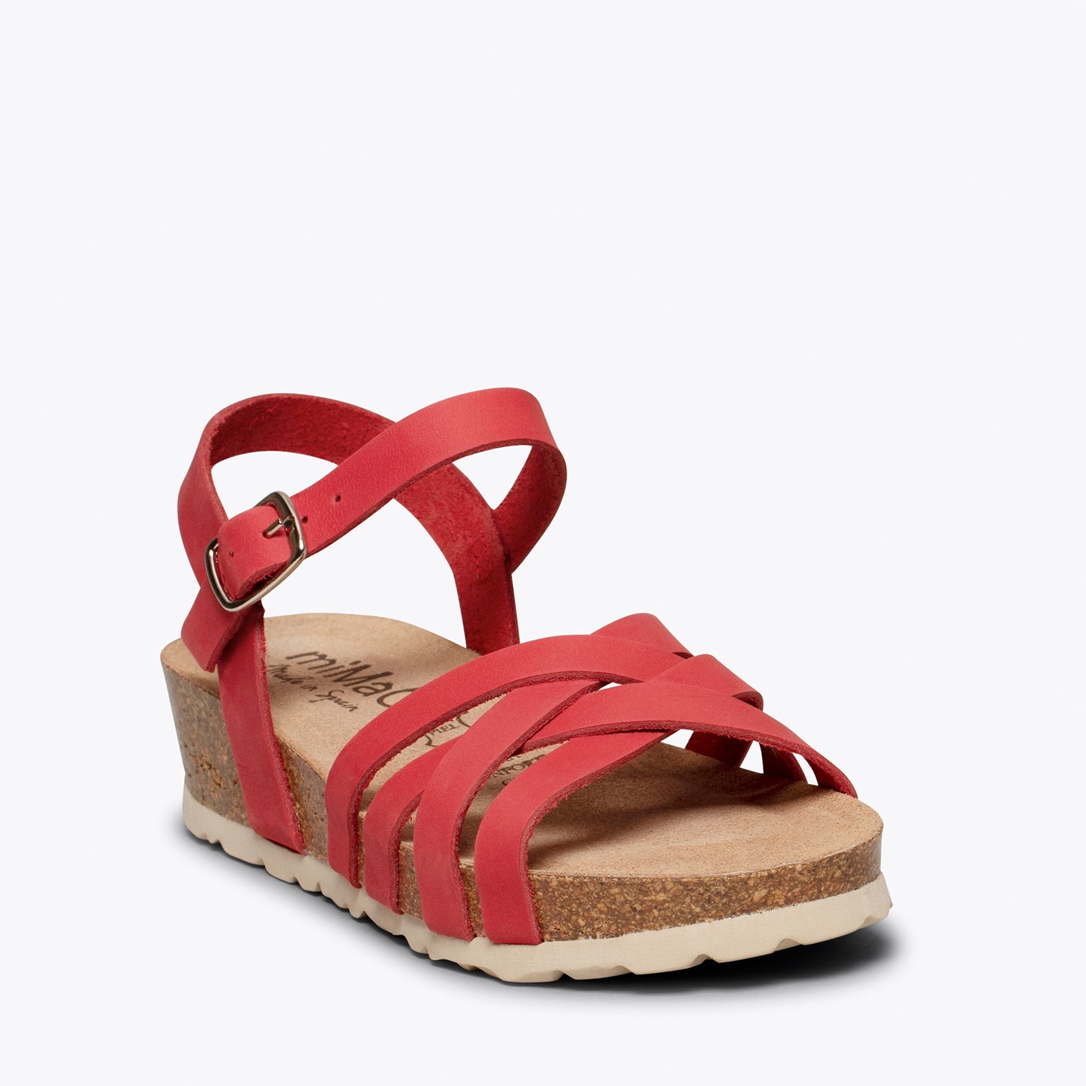 PRINCESA Sandalias para niñas con cuña ROJAS Bio