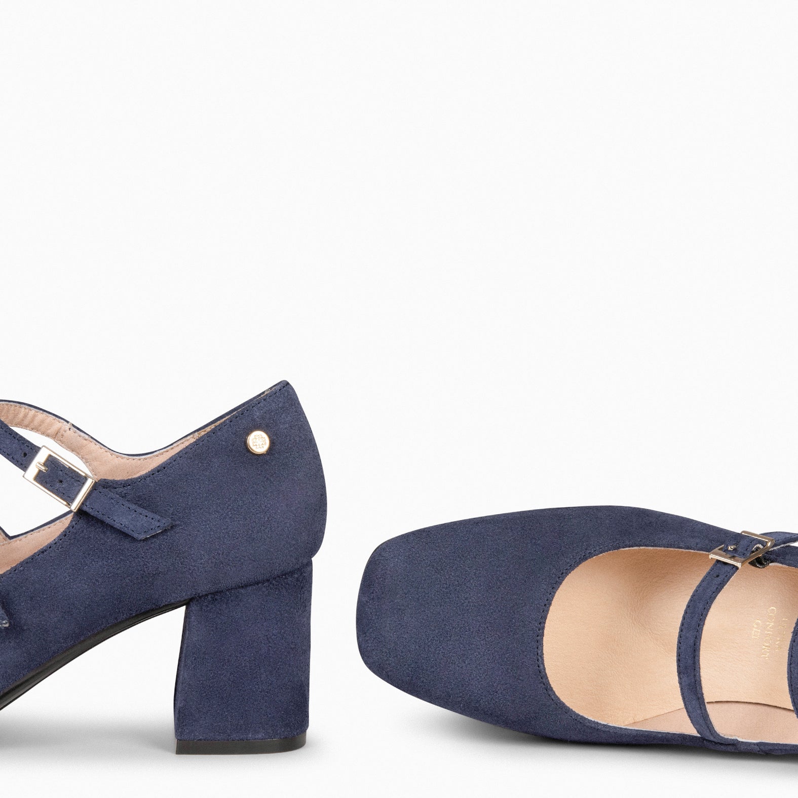FEBRIS - Zapatos de serraje con pulsera MARINO