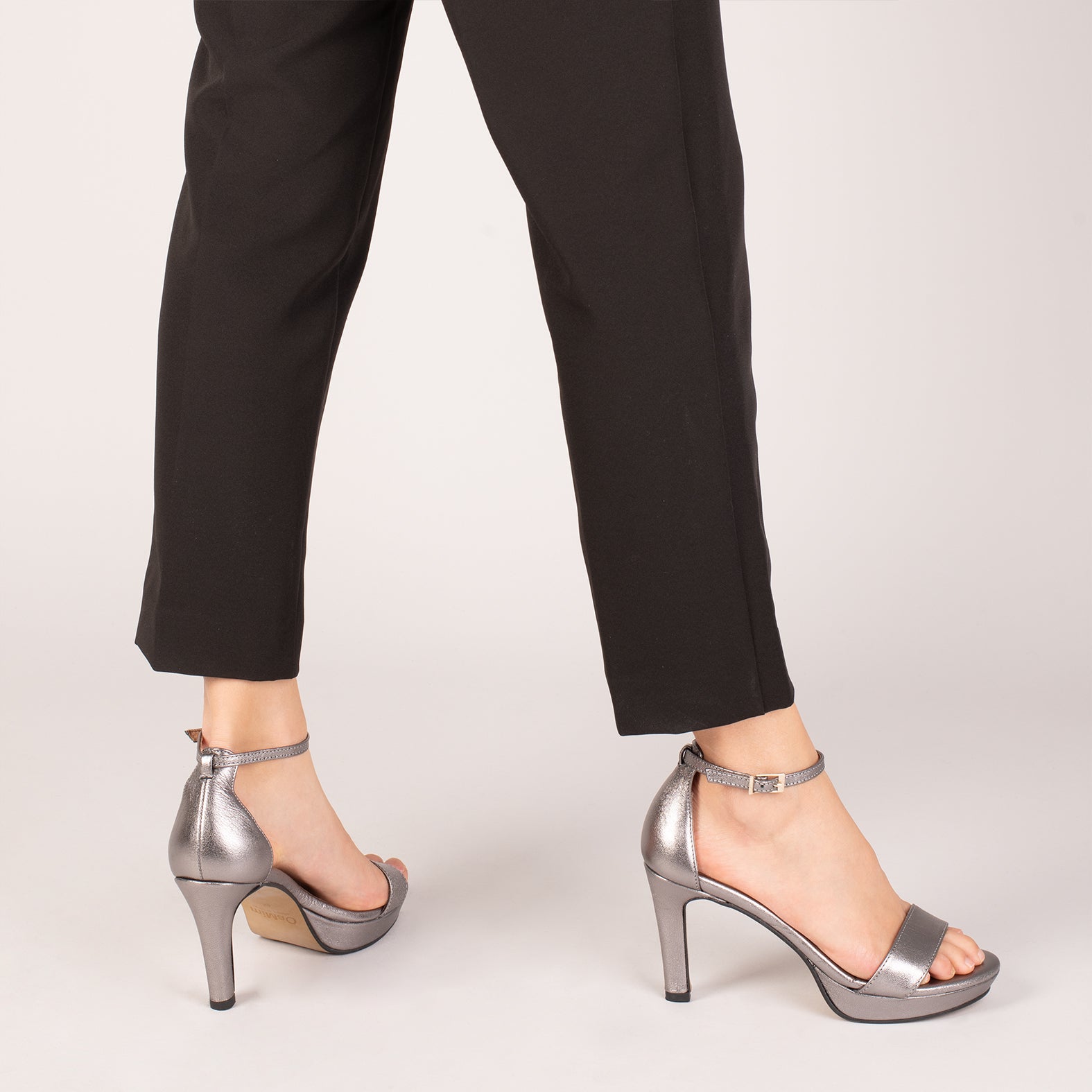 FIESTA - Sandalias de tacón alto y plataforma PLATA