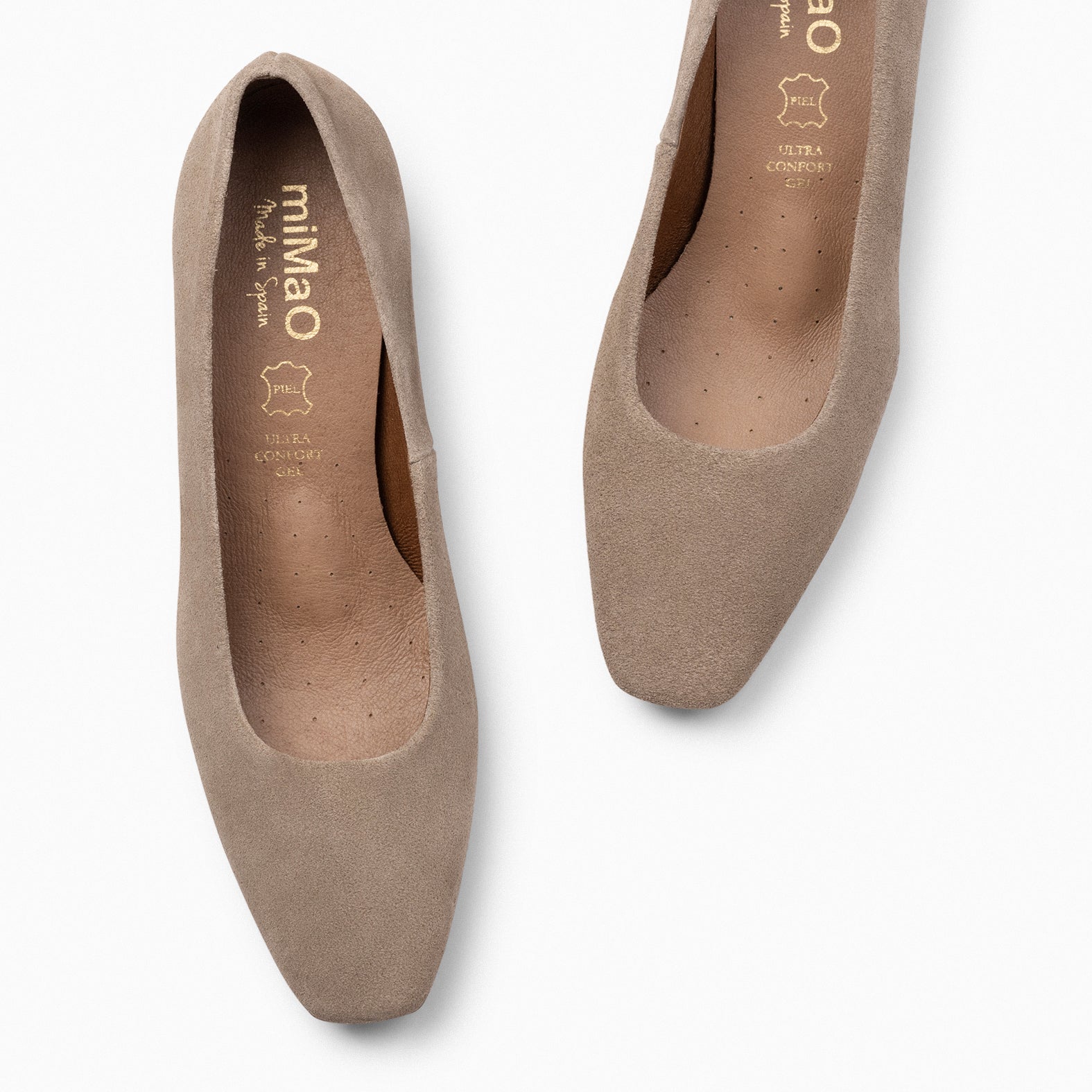 URBAN LADY - Zapatos de tacón bajo de serraje TAUPE