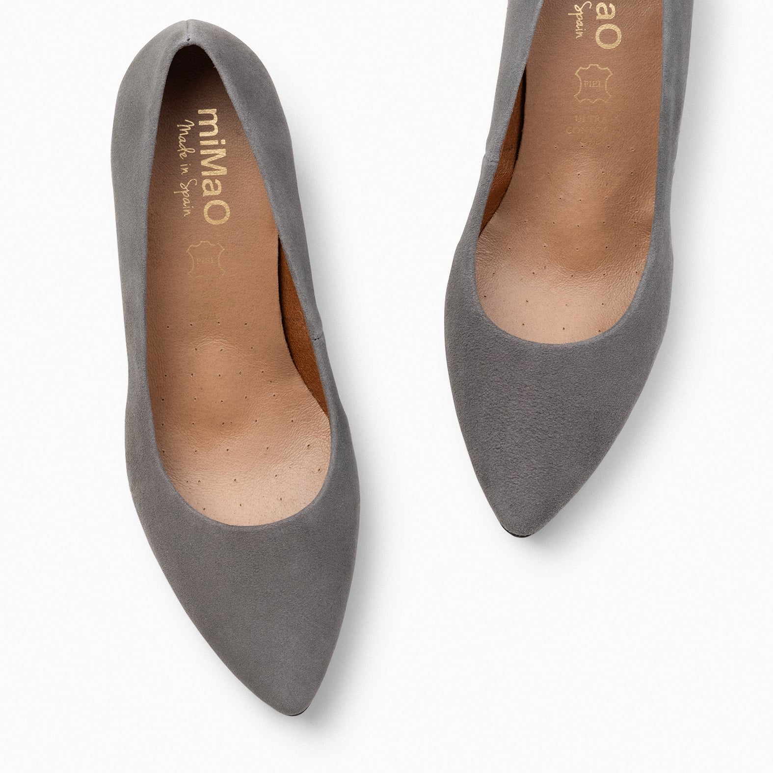URBAN S - Zapatos de tacón medio de ante en GRIS