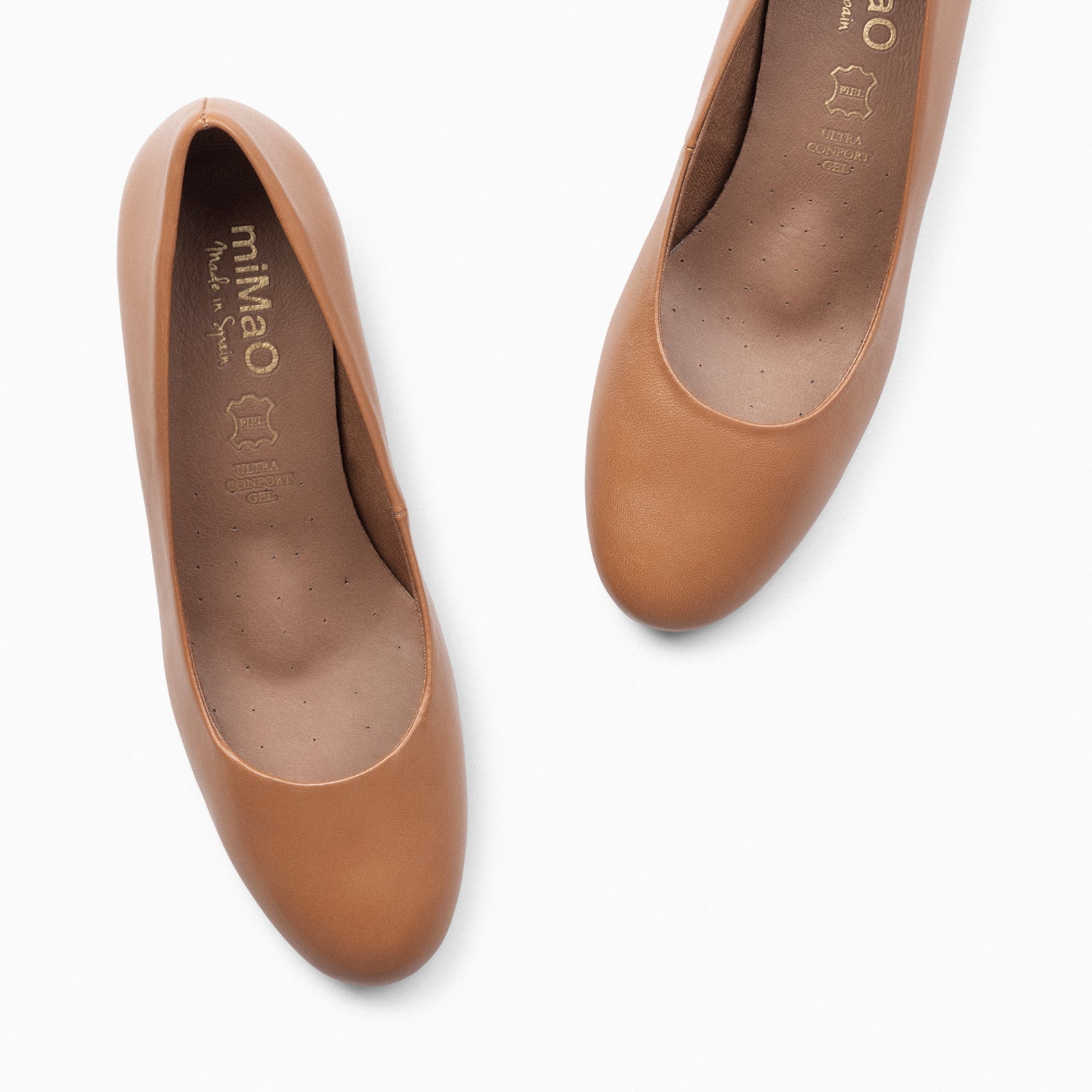 URBAN REDONDO SALON - Zapatos de tacón bajo de napa CAMEL