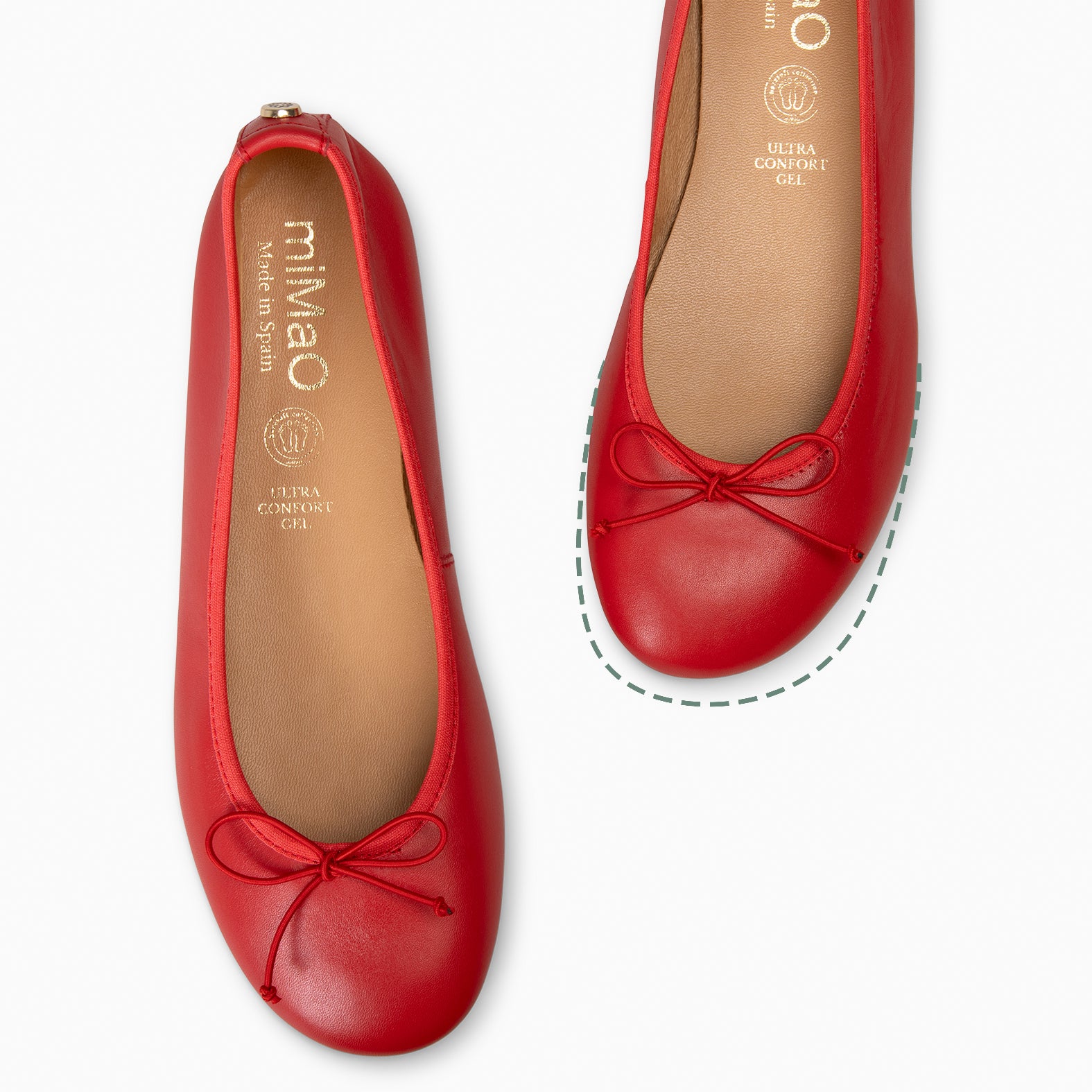 CAMPANILLA- BAILARINA ESTILO BAREFOOT ROJO