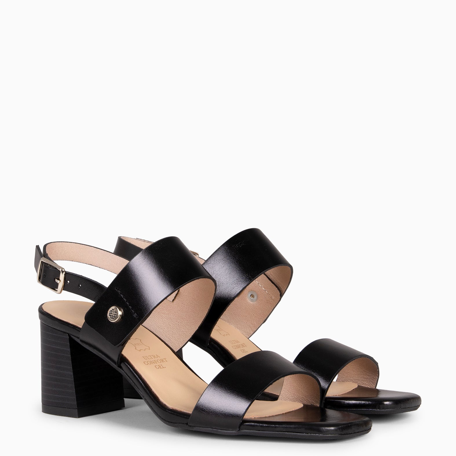 SIA - Sandalias de tacón ancho NEGRO
