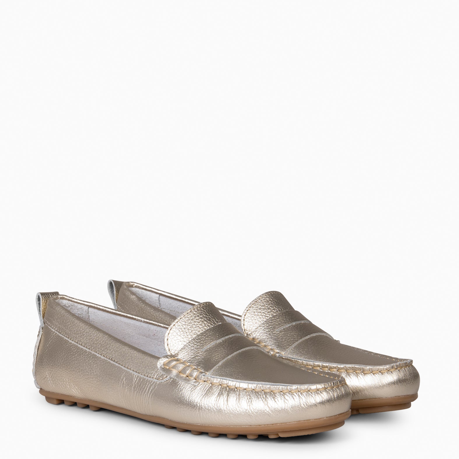 MONTEZ – Mocasín plano PLATINO