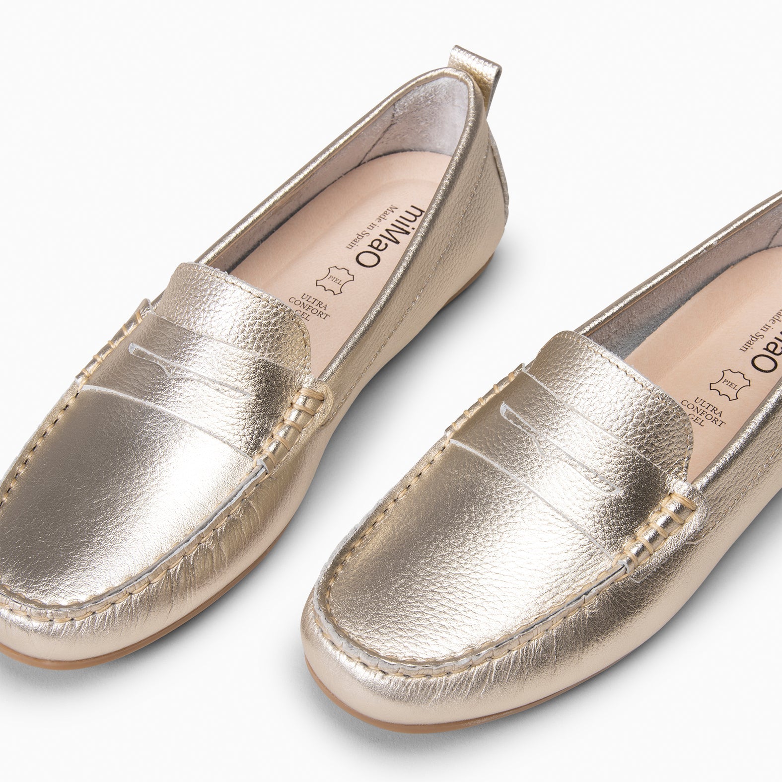 MONTEZ – Mocasín plano PLATINO