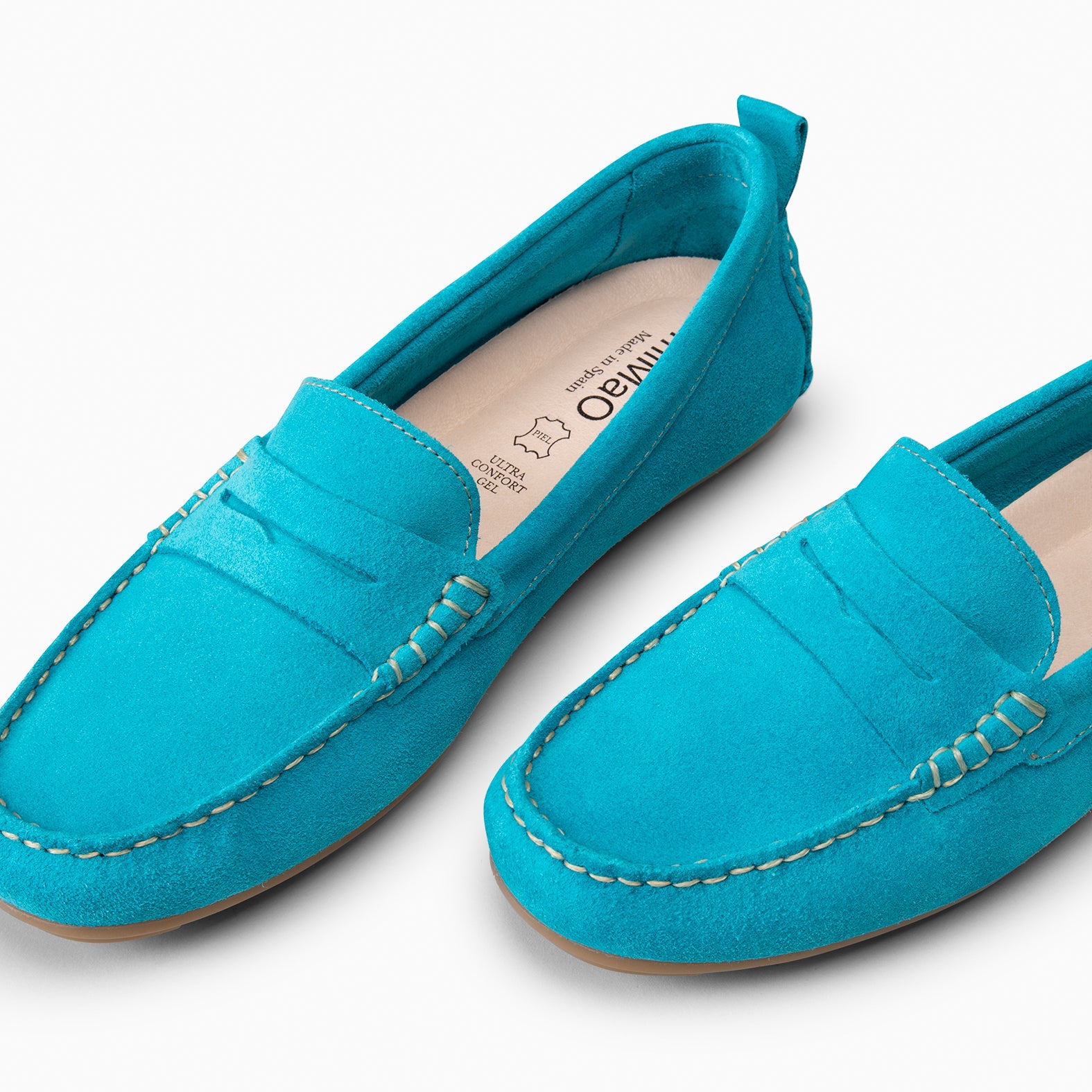 MONTEZ – Mocasín plano TURQUESA