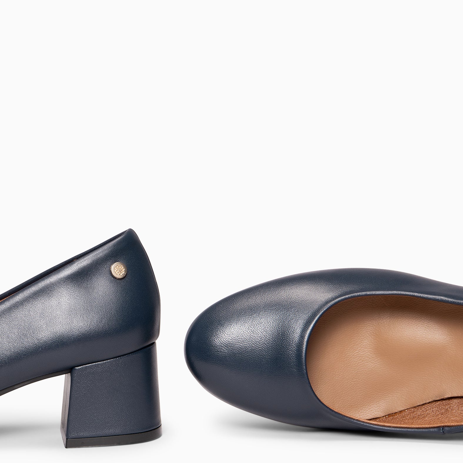 URBAN REDONDO SALÓN - Zapatos de tacón bajo de napa en MARINO