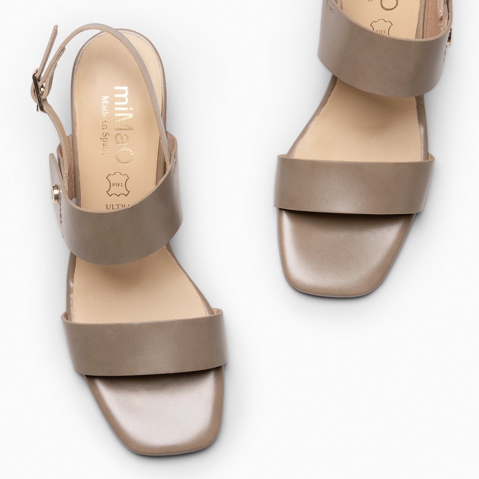 SIA - Sandalias de tacón ancho TAUPE