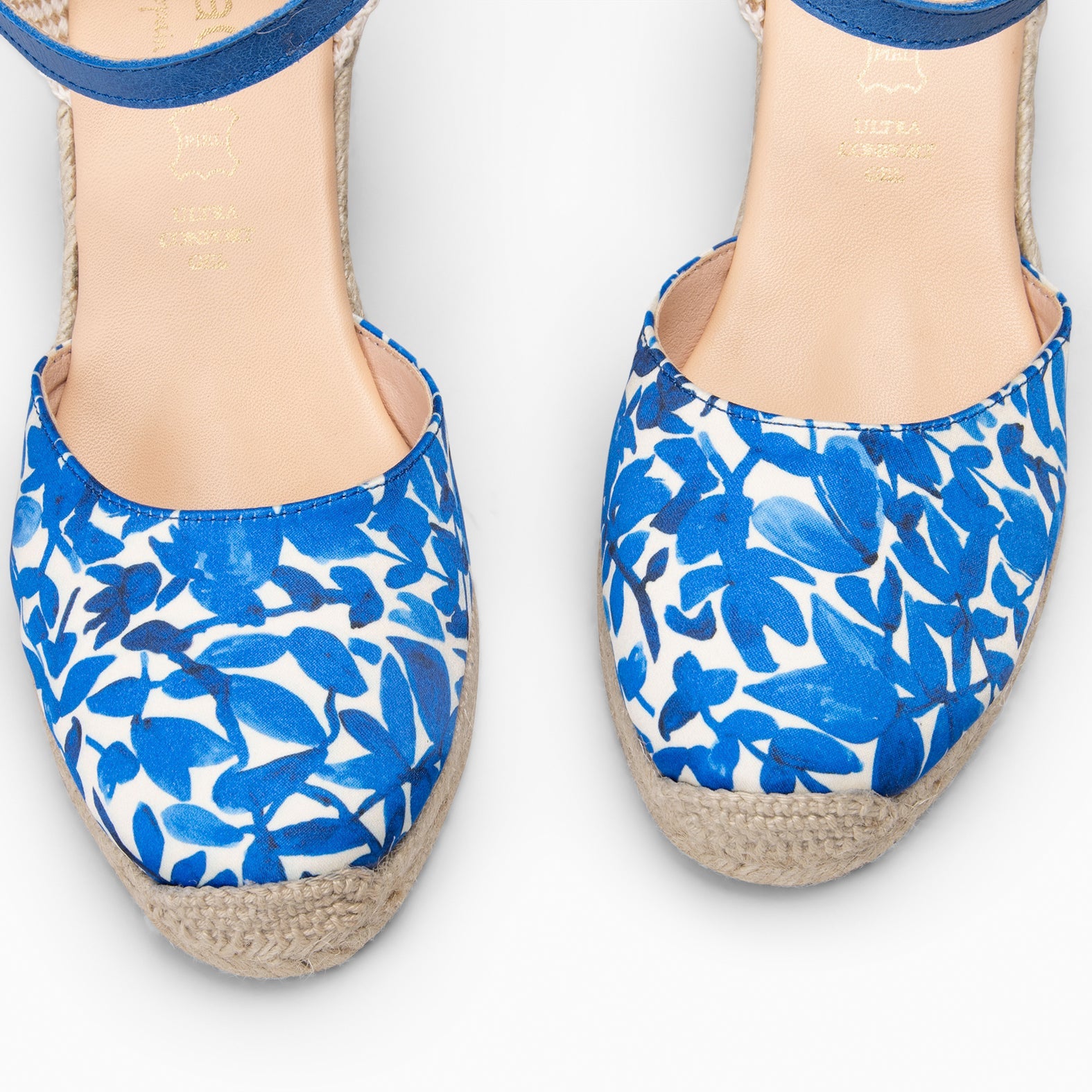 JAMAICA - Cuñas de esparto con estampado de flores AZUL