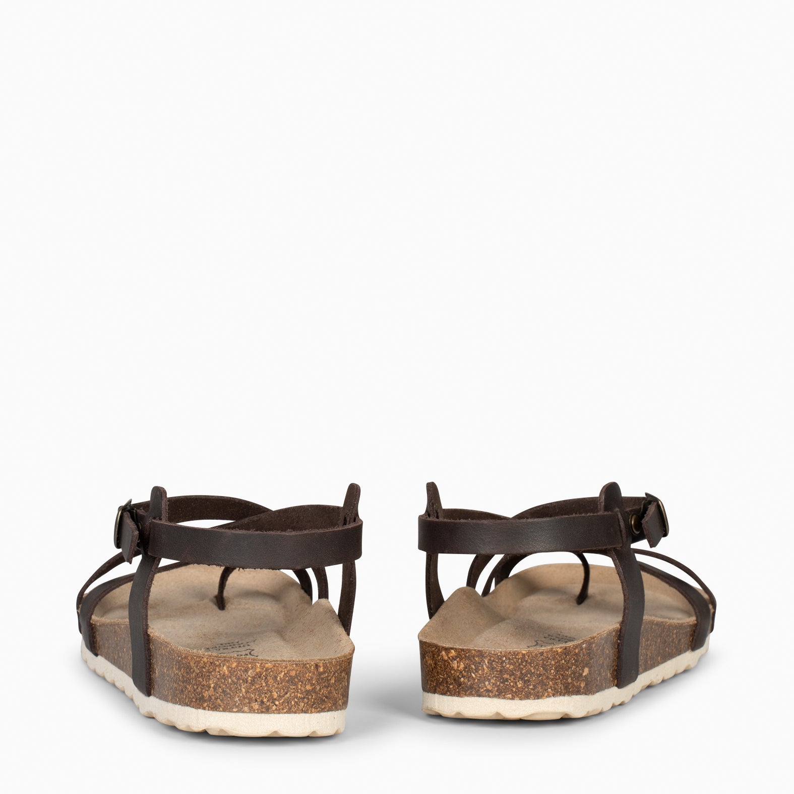 BOHEMIAN – Sandalias BIO con pulsera de dedo MARRÓN