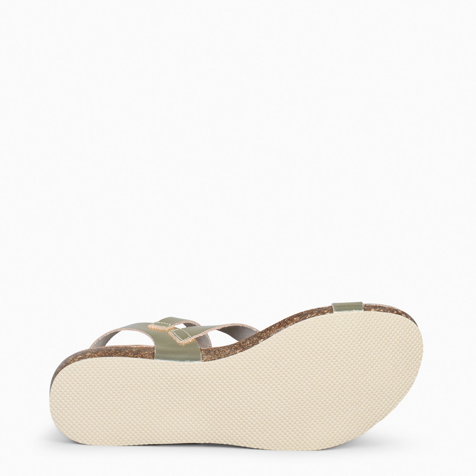 LIS - Sandalias BIO de piel de Vaquetilla PLATINO