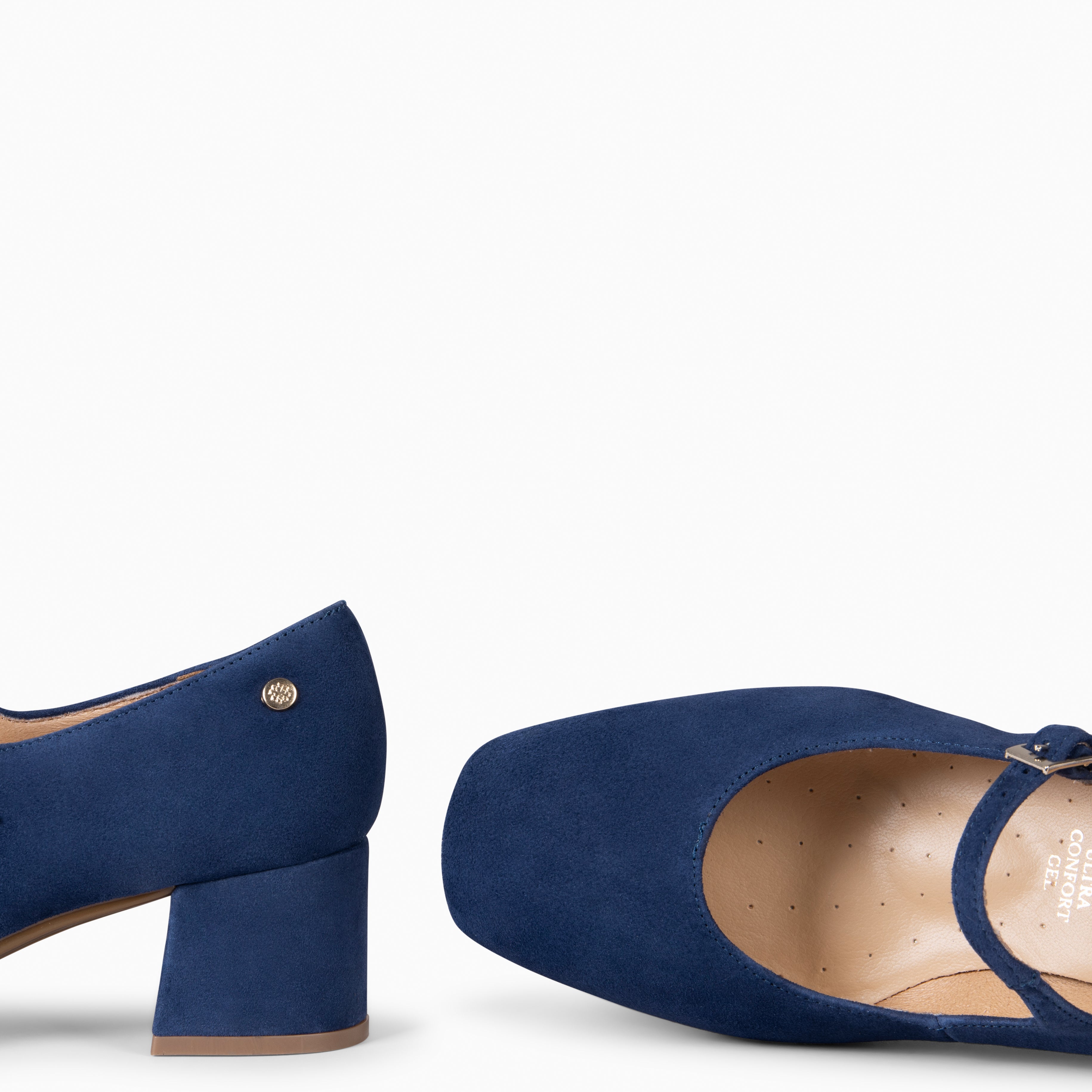 BELLA - Zapatos con pulsera y puntera cuadrada MARINO