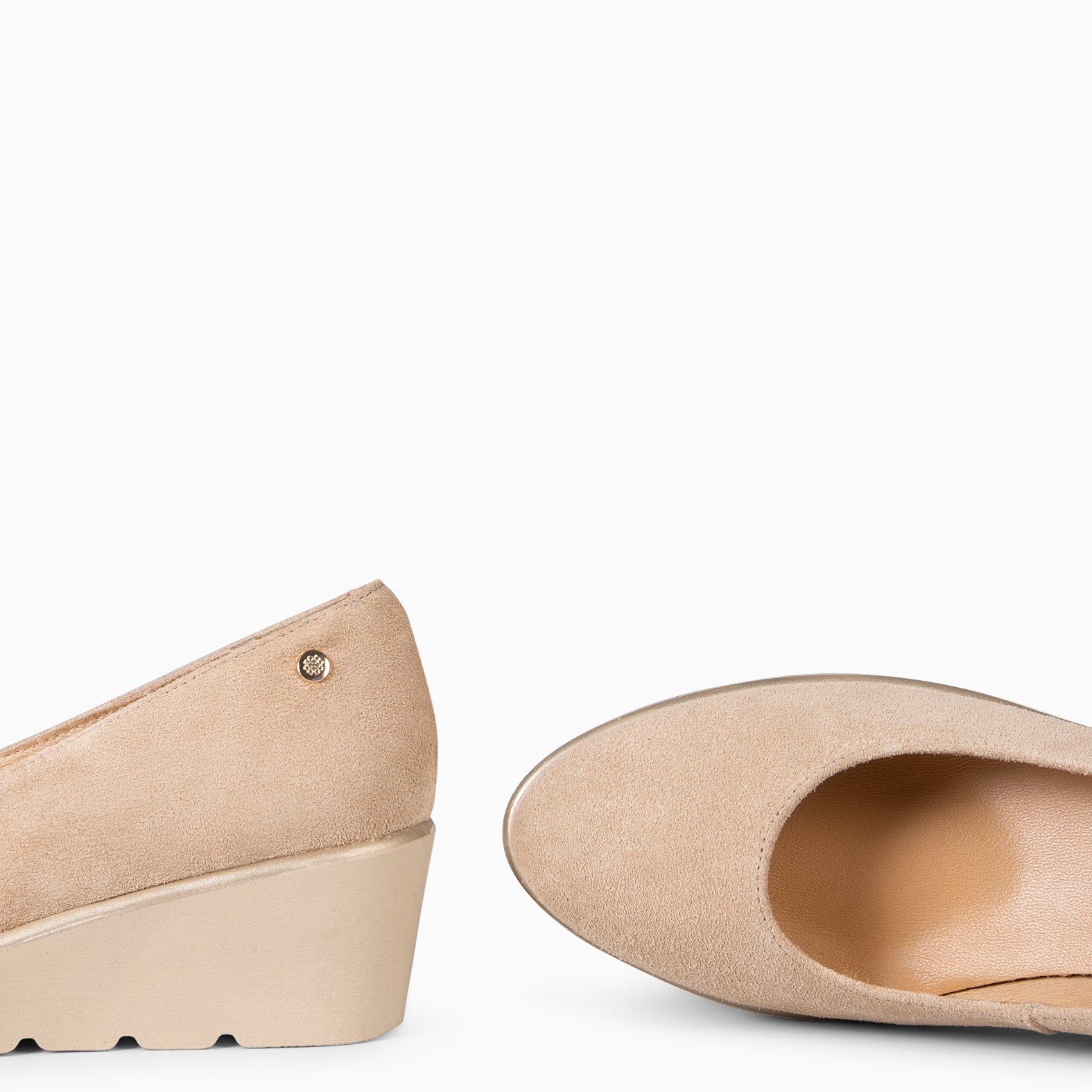 IRIS - Bailarina con cuña BEIGE