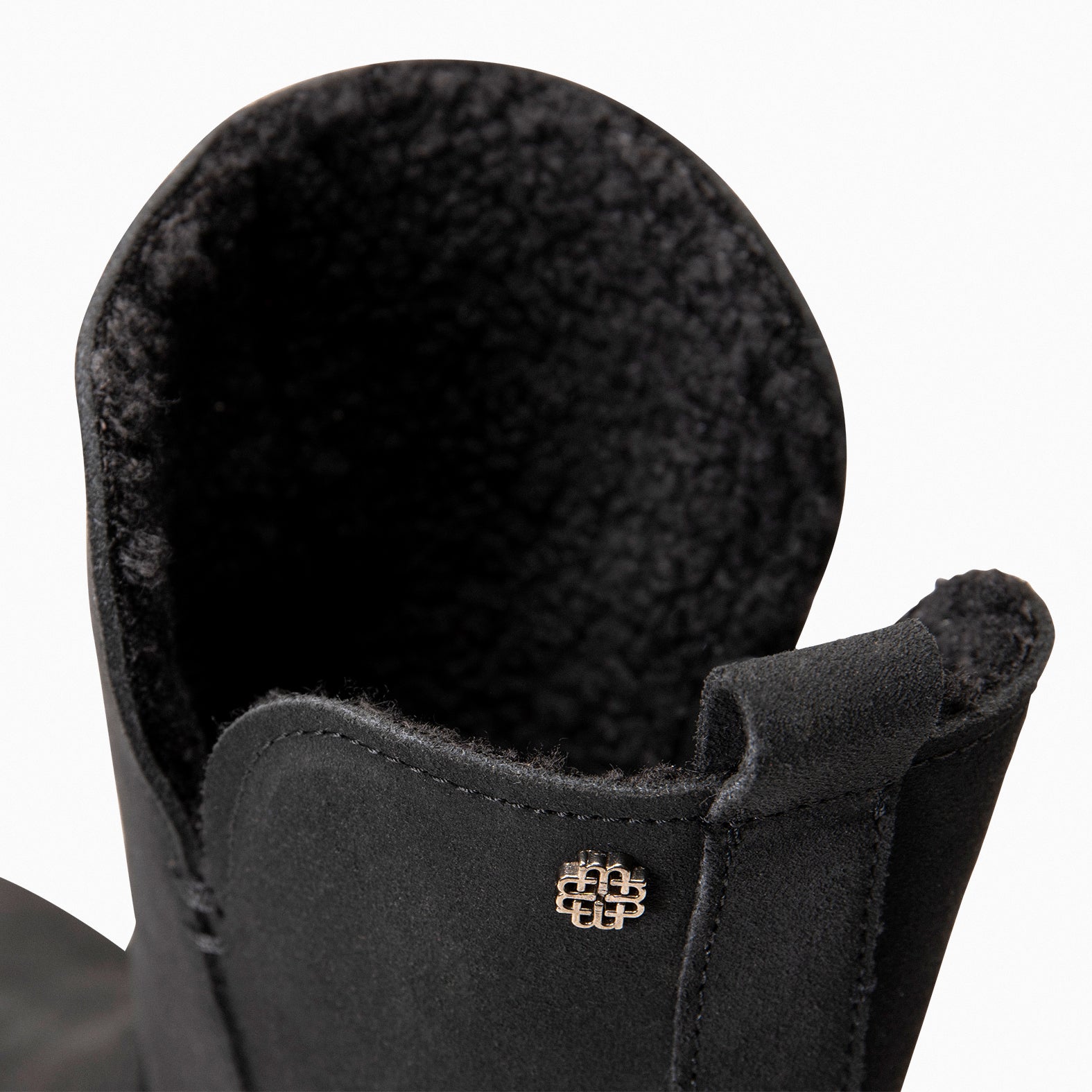 LAPONIA – Botin de mujer de piel de borrego NEGRO
