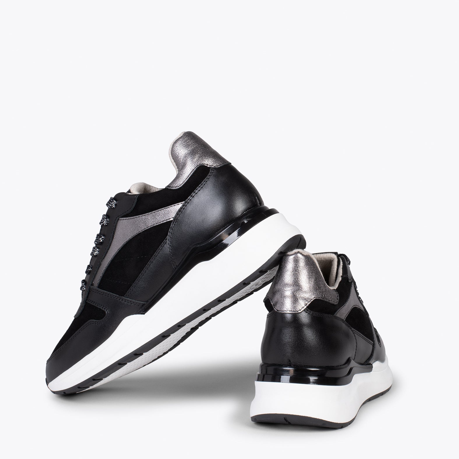 FREEDOM - Zapatillas con plantilla extraíble NEGRO PLATA