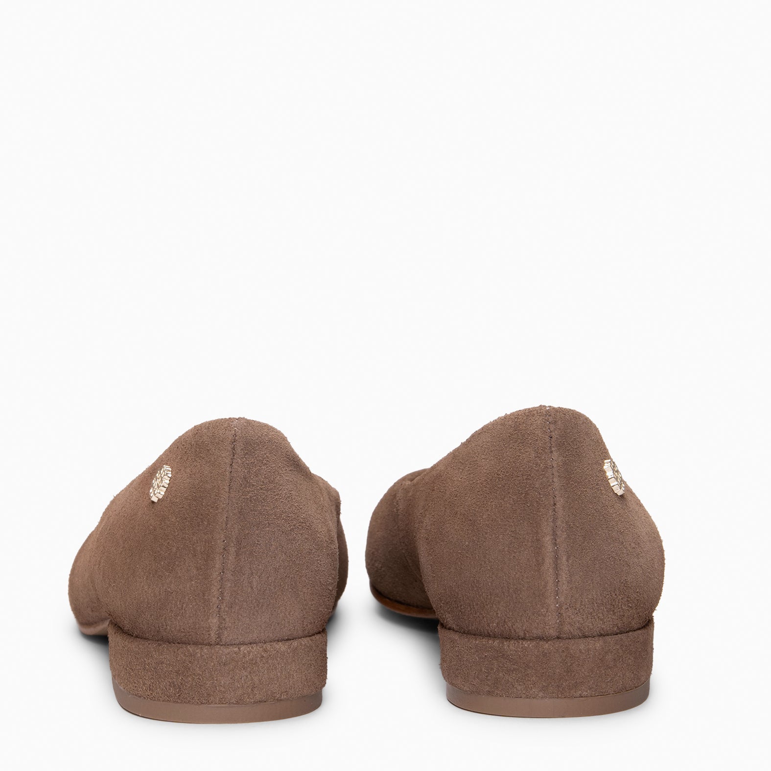 CHLOE - Bailarinas de ante con puntera redonda TAUPE