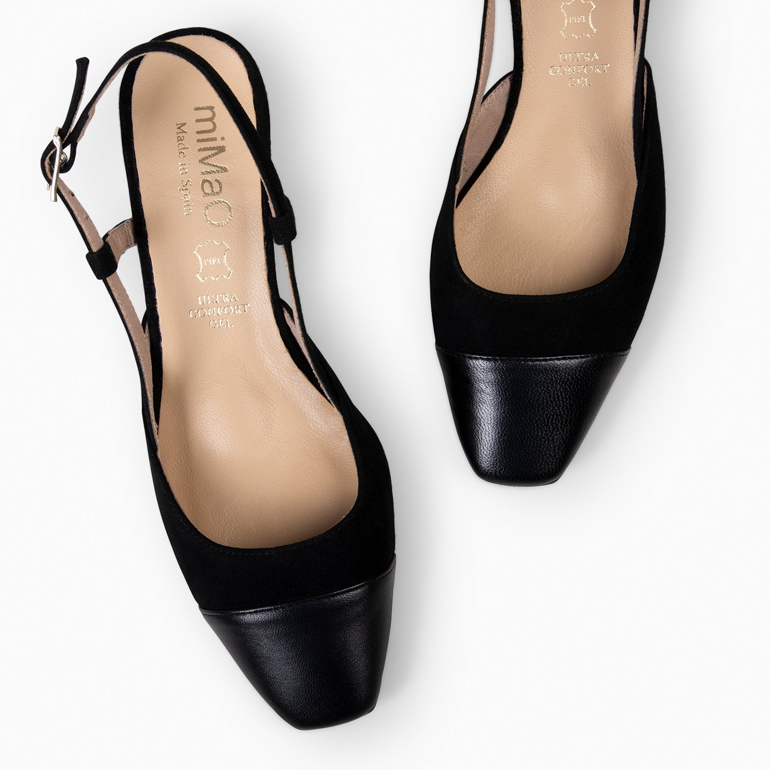 AUDREY - Zapatos destalonados con puntera NEGRO