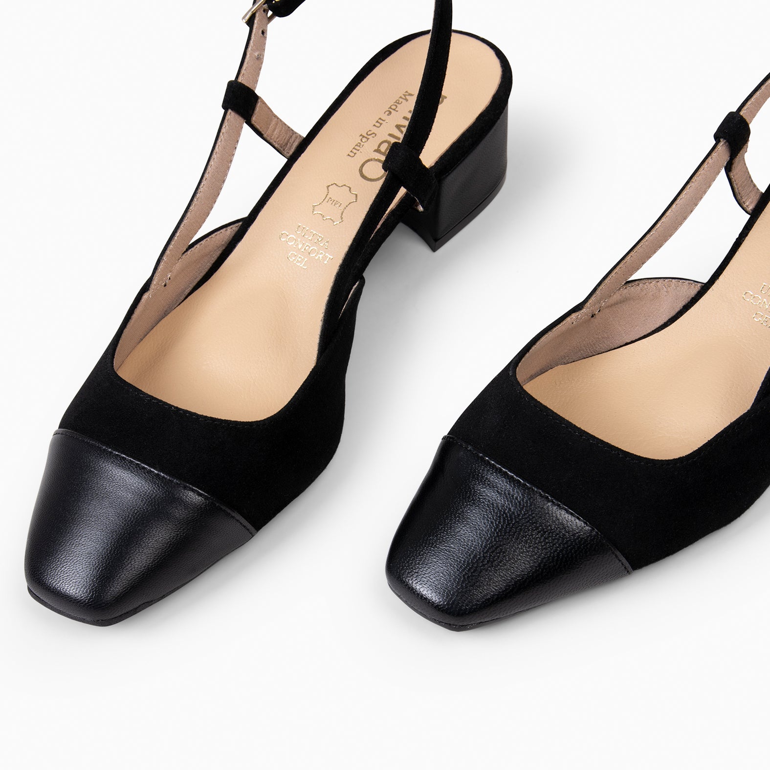 AUDREY - Zapatos destalonados con puntera NEGRO