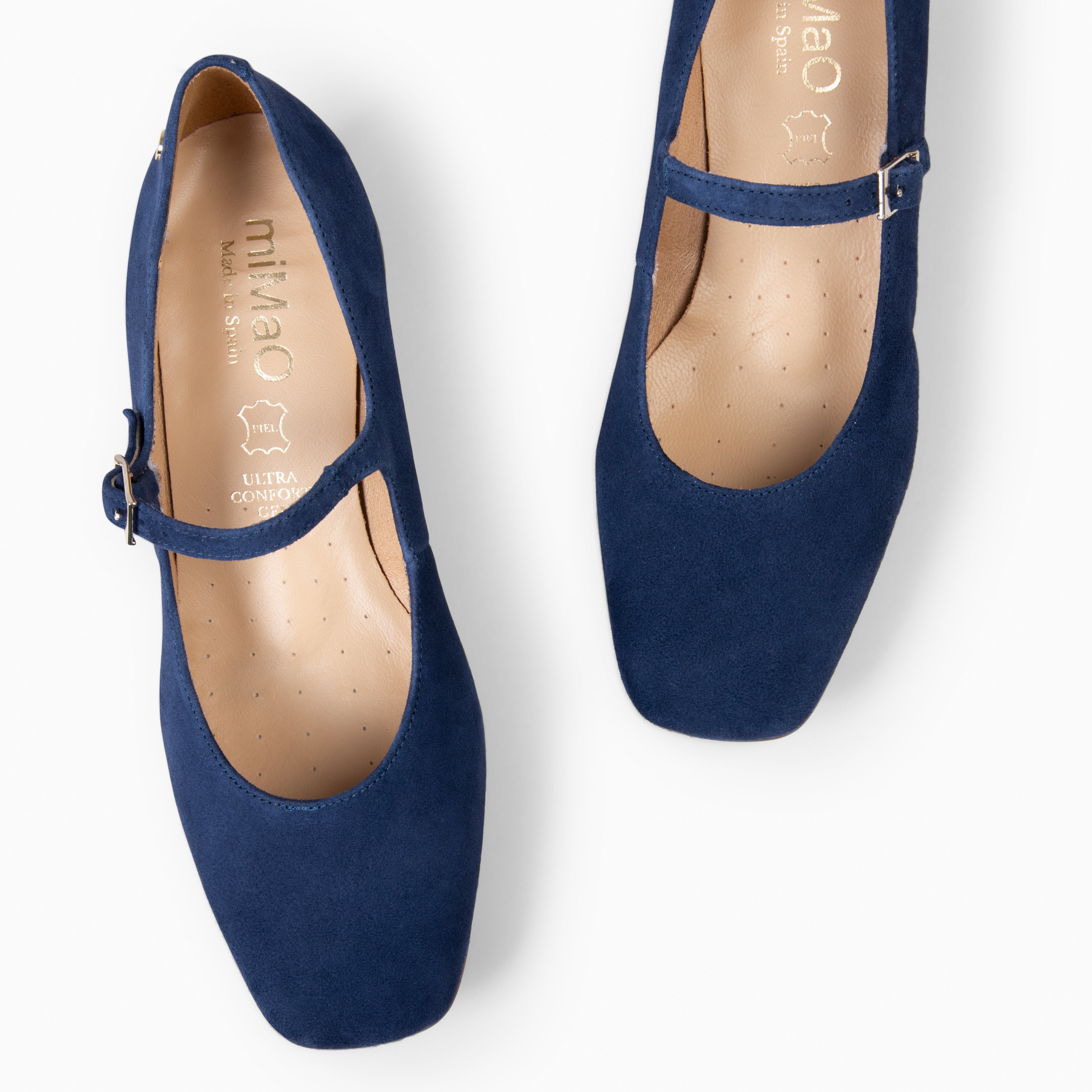 BELLA - Zapatos con pulsera y puntera cuadrada MARINO