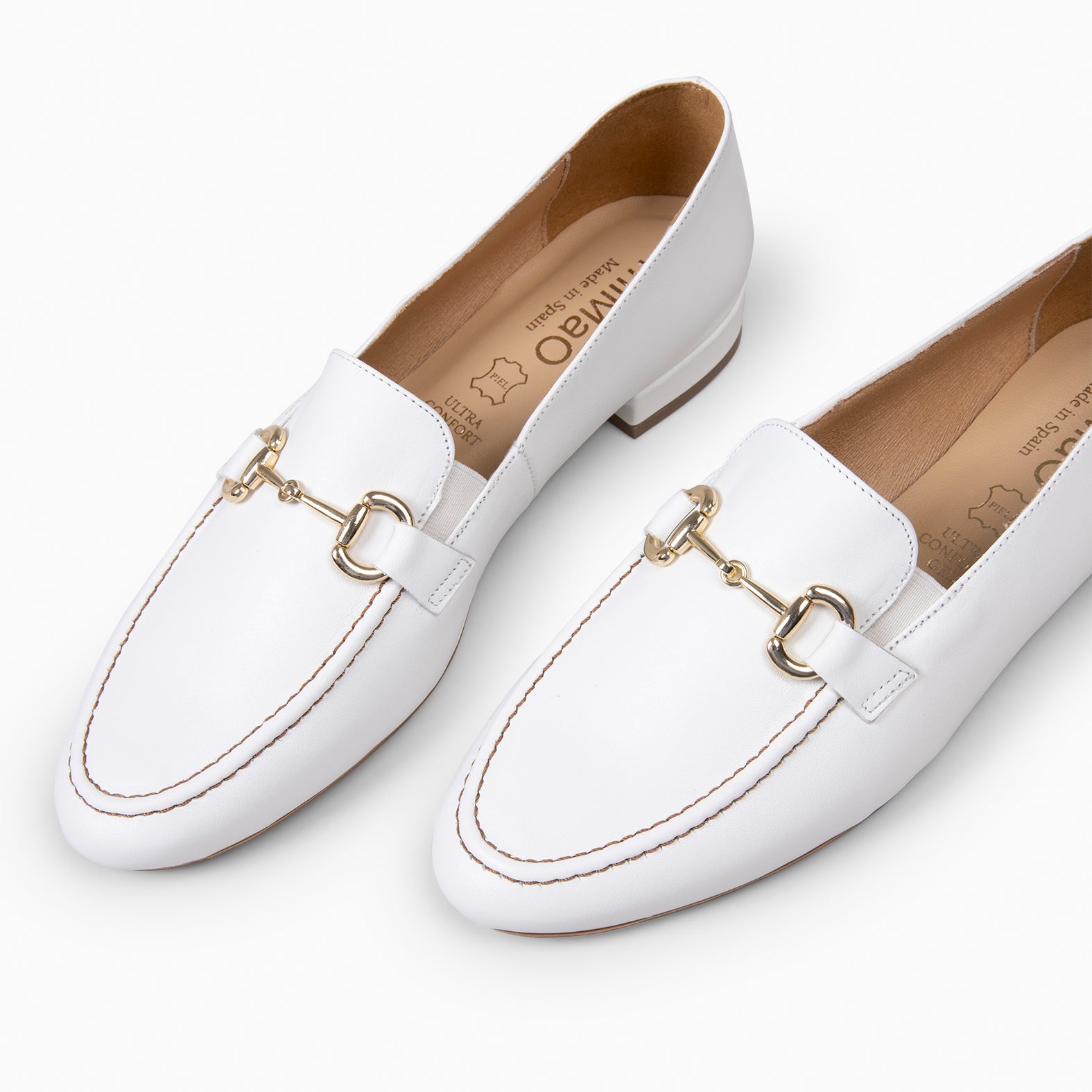 SERENA -MOCASIN PIEL DE NAPA BLANCO