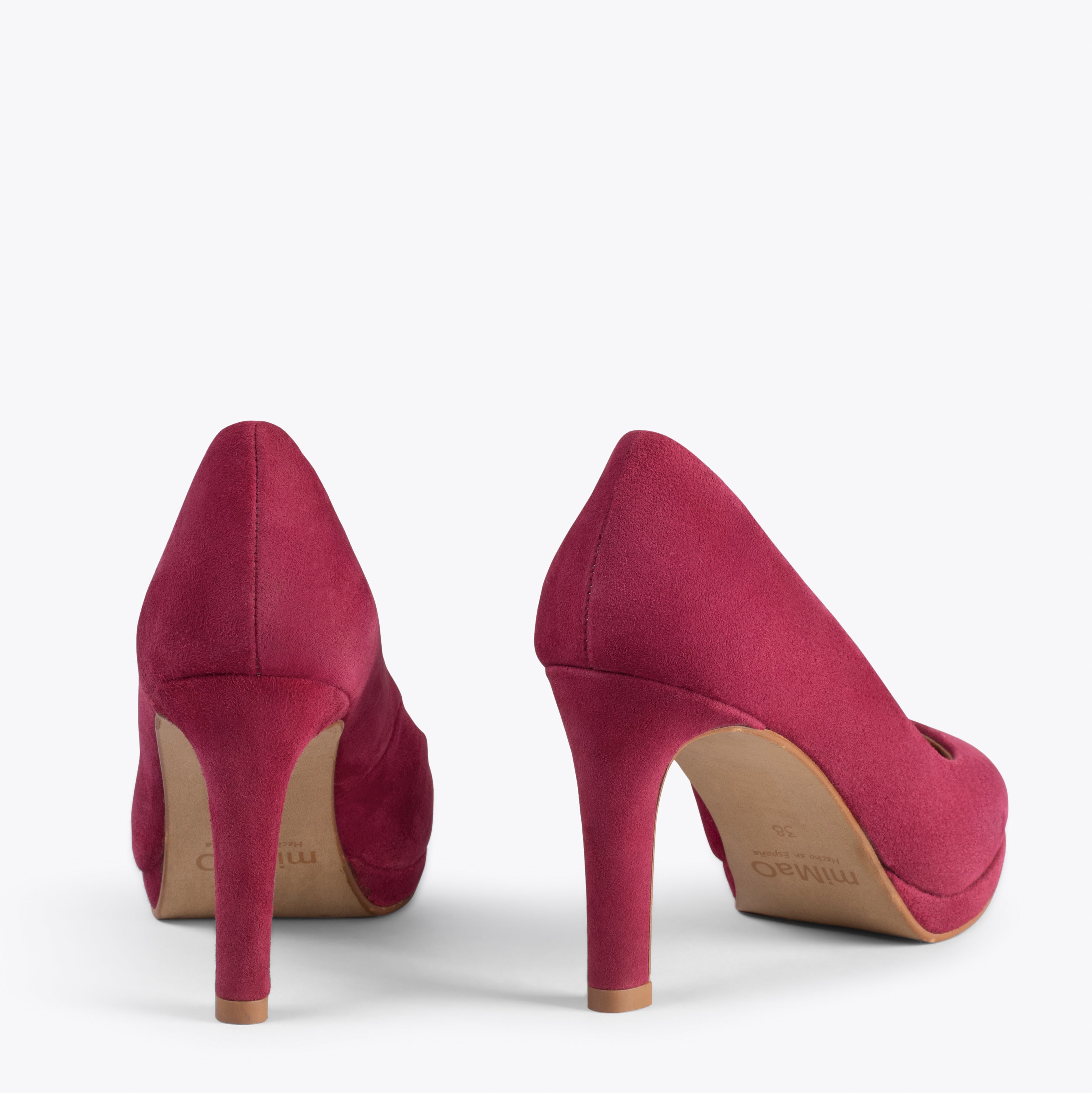 PLATAFORMA - Zapatos de tacón alto y plataforma GRANATE