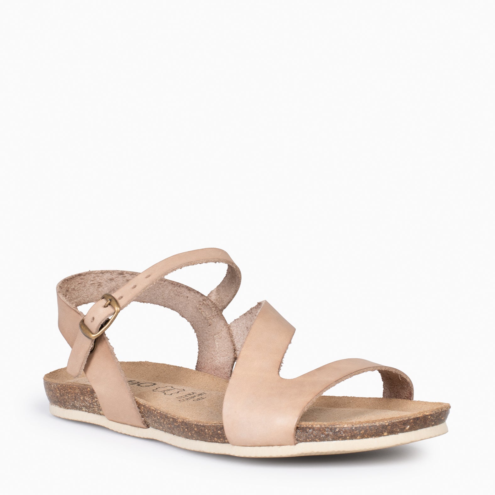 LIS – Sandalias BIO de piel de Vaquetilla TIERRA