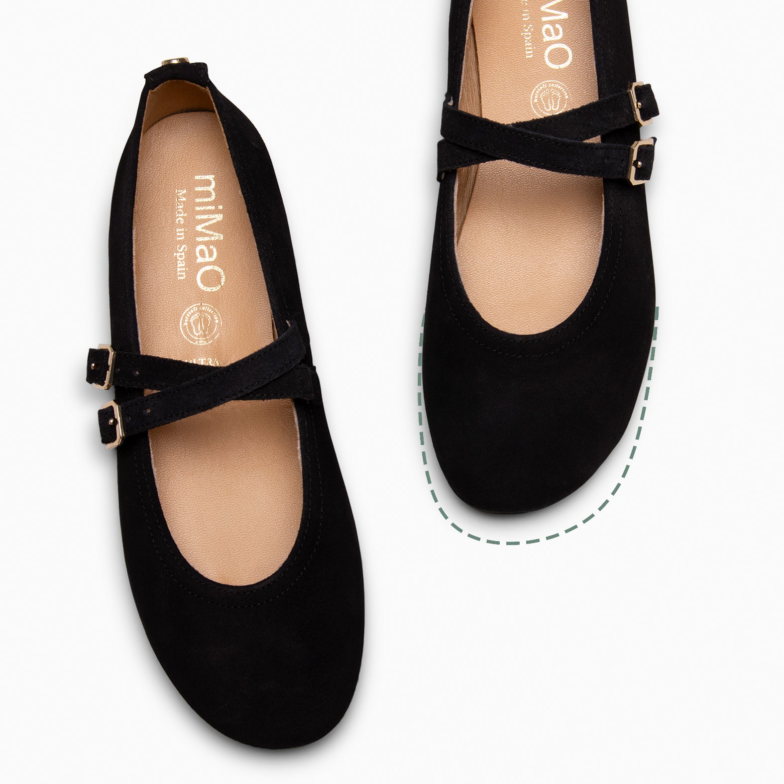 AMAPOLA - BAILARINA PLANA BARESOFT NEGRO