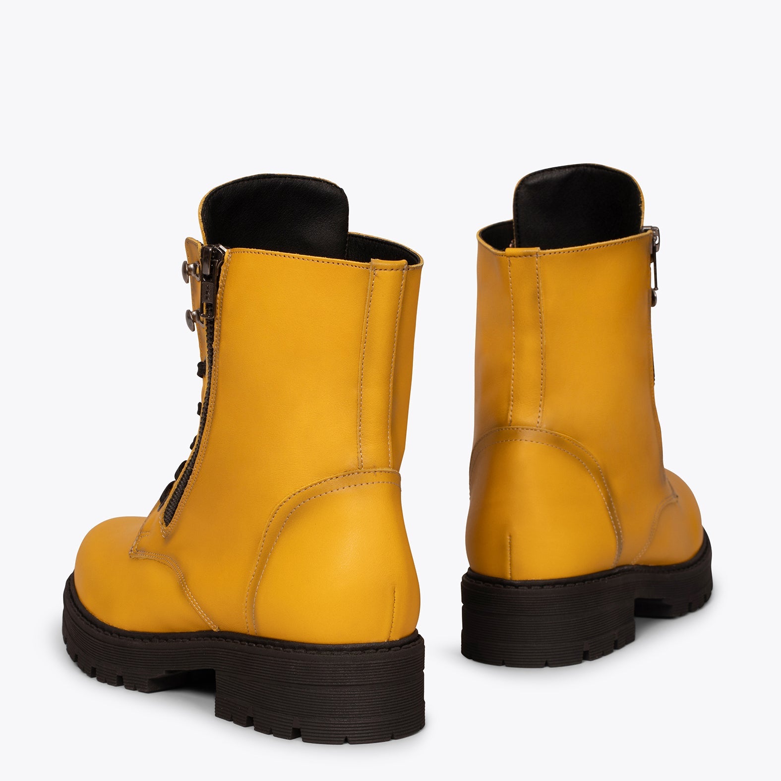 MILITAR - Botas militares de mujer AMARILLO