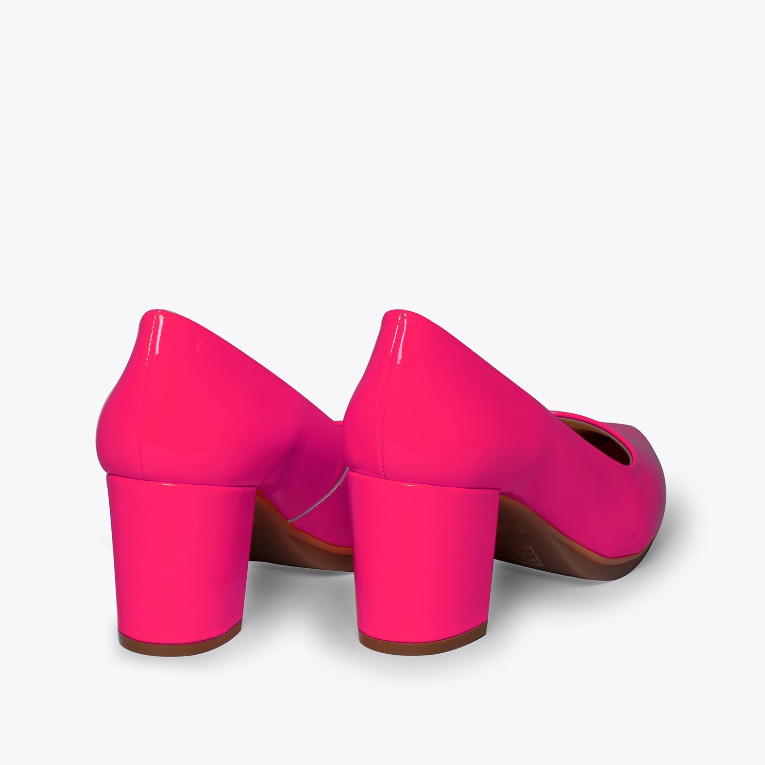 URBAN S NEÓN - Zapato de tacón bajo ROSA FLÚOR