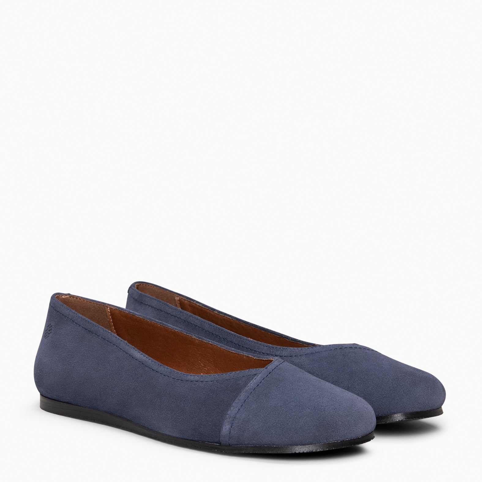PLUMA - Bailarina baresoft de serraje en MARINO
