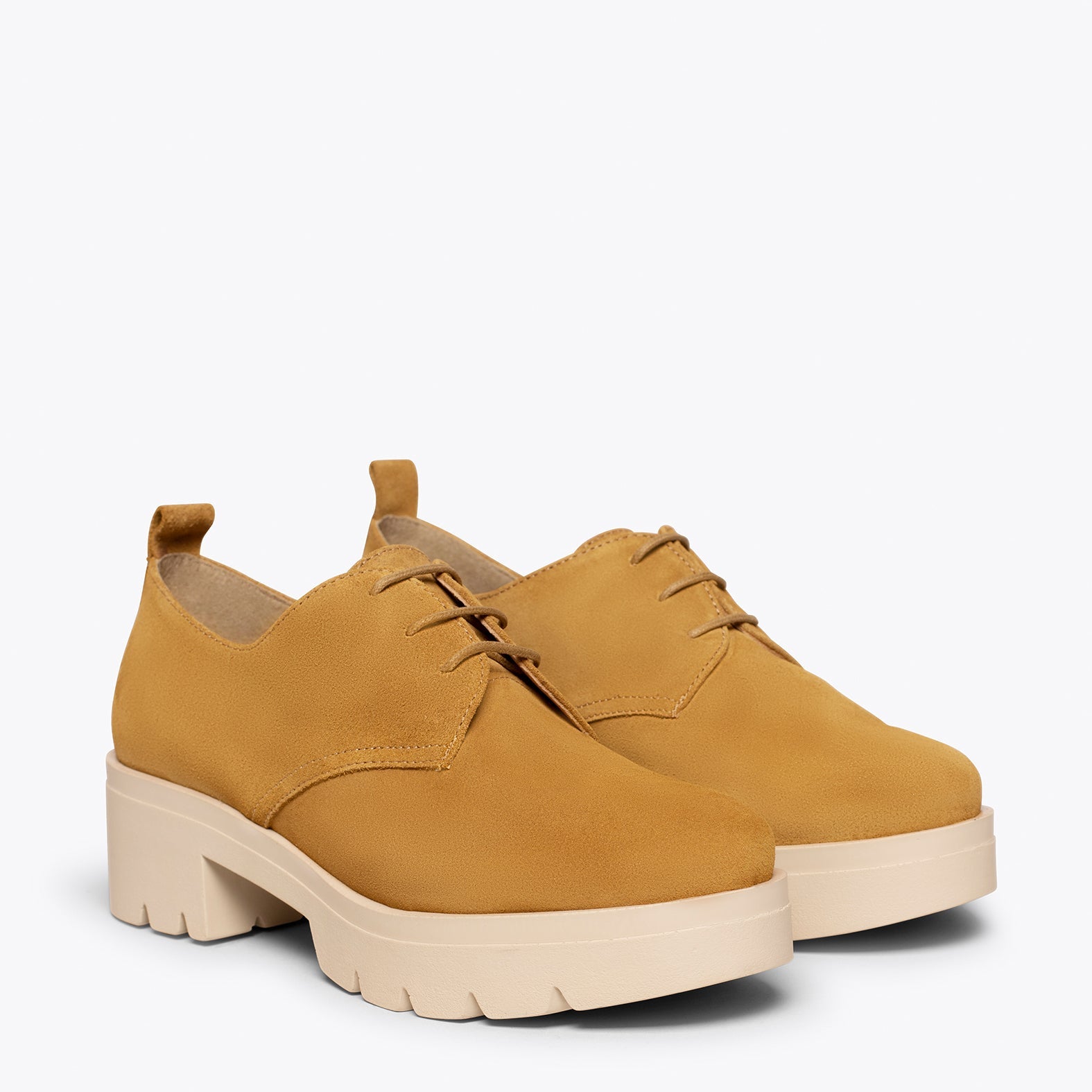 CANDEM Zapatos con cordones con tacón y plataforma CUERO