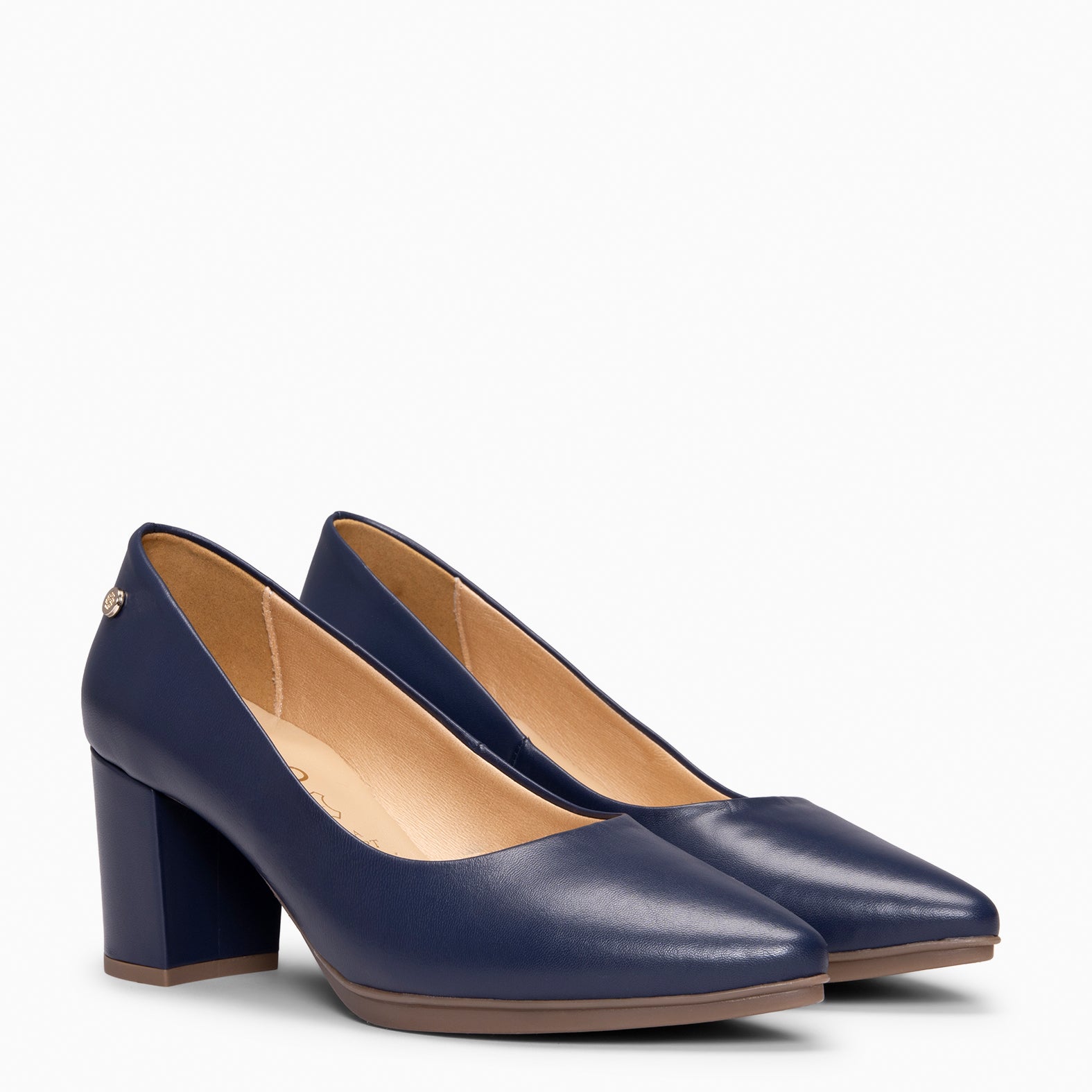 URBAN S SALÓN - Zapatos de tacón medio de napa MARINO