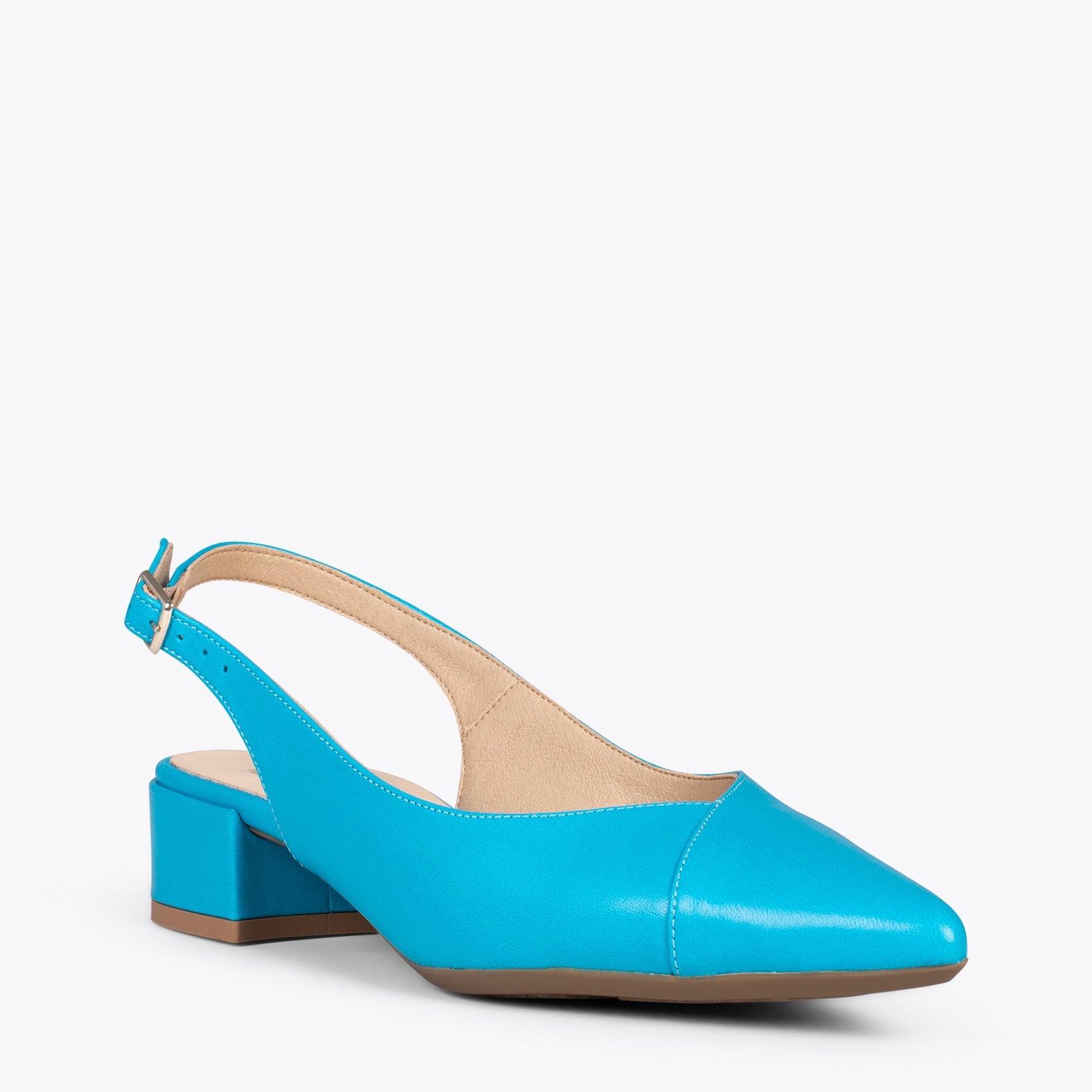 HEAVEN – Zapatos destalonados con puntera cruzada AZUL