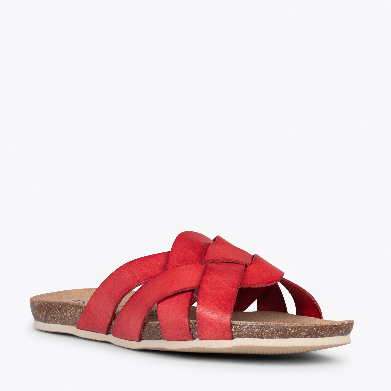 DALIA – Sandalias planas de color ROJO