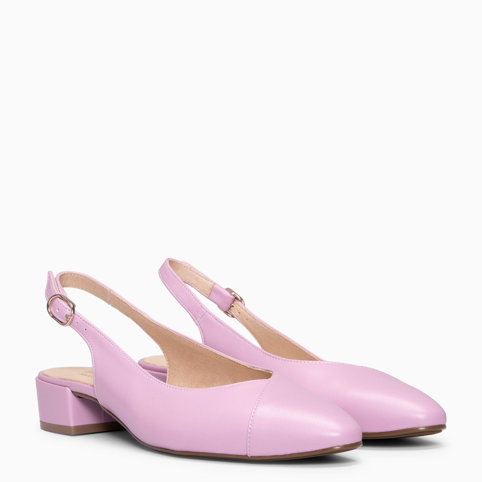 MARTINA - Zapatos Destalonados con puntera cruzada MALVA