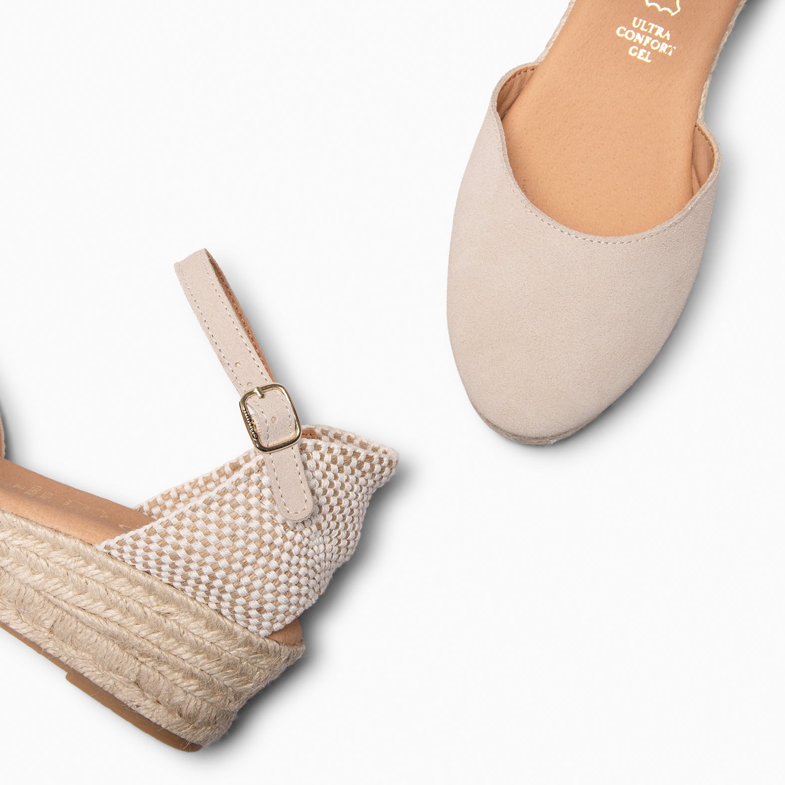 FORNELLS - Cuñas bajas de Esparto BEIGE