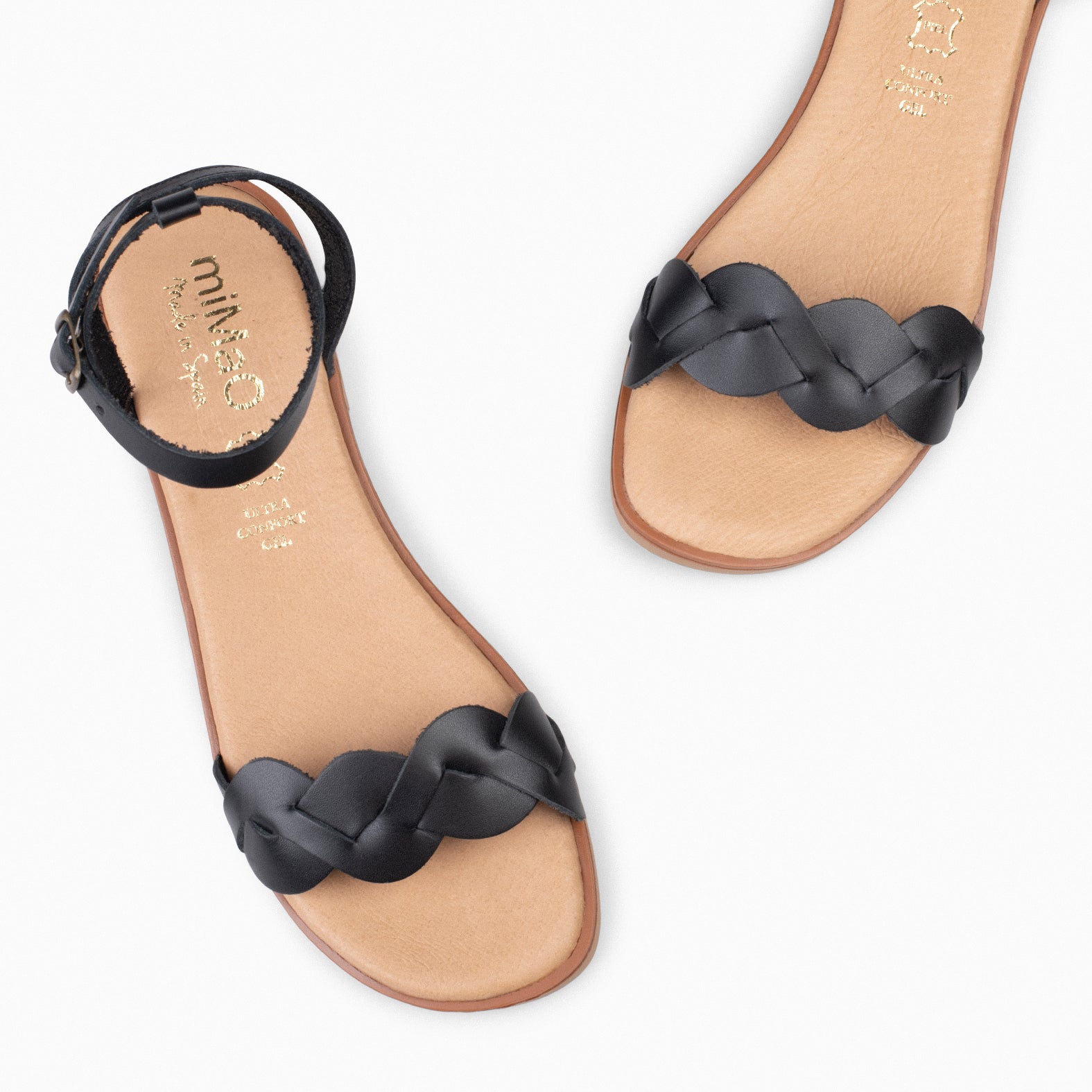 ARECA – Sandalias Planas Mujer NEGRO