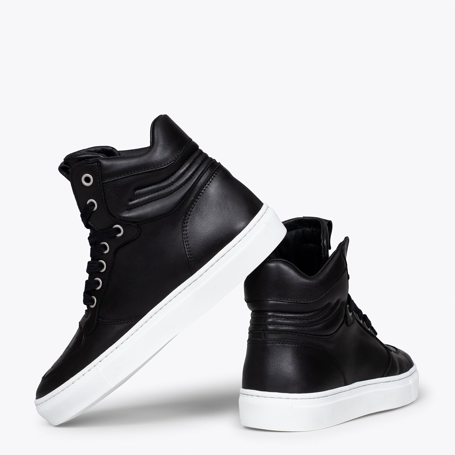 BASKET -  Zapatillas altas de mujer NEGRO