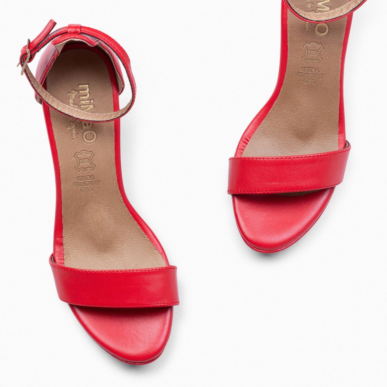 FIESTA – Sandalias de tacón alto y plataforma ROJO