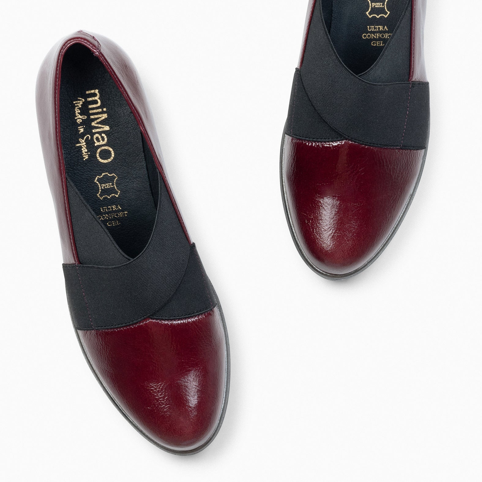 LIA - Zapatos de cuña con tiras elásticas BURDEOS
